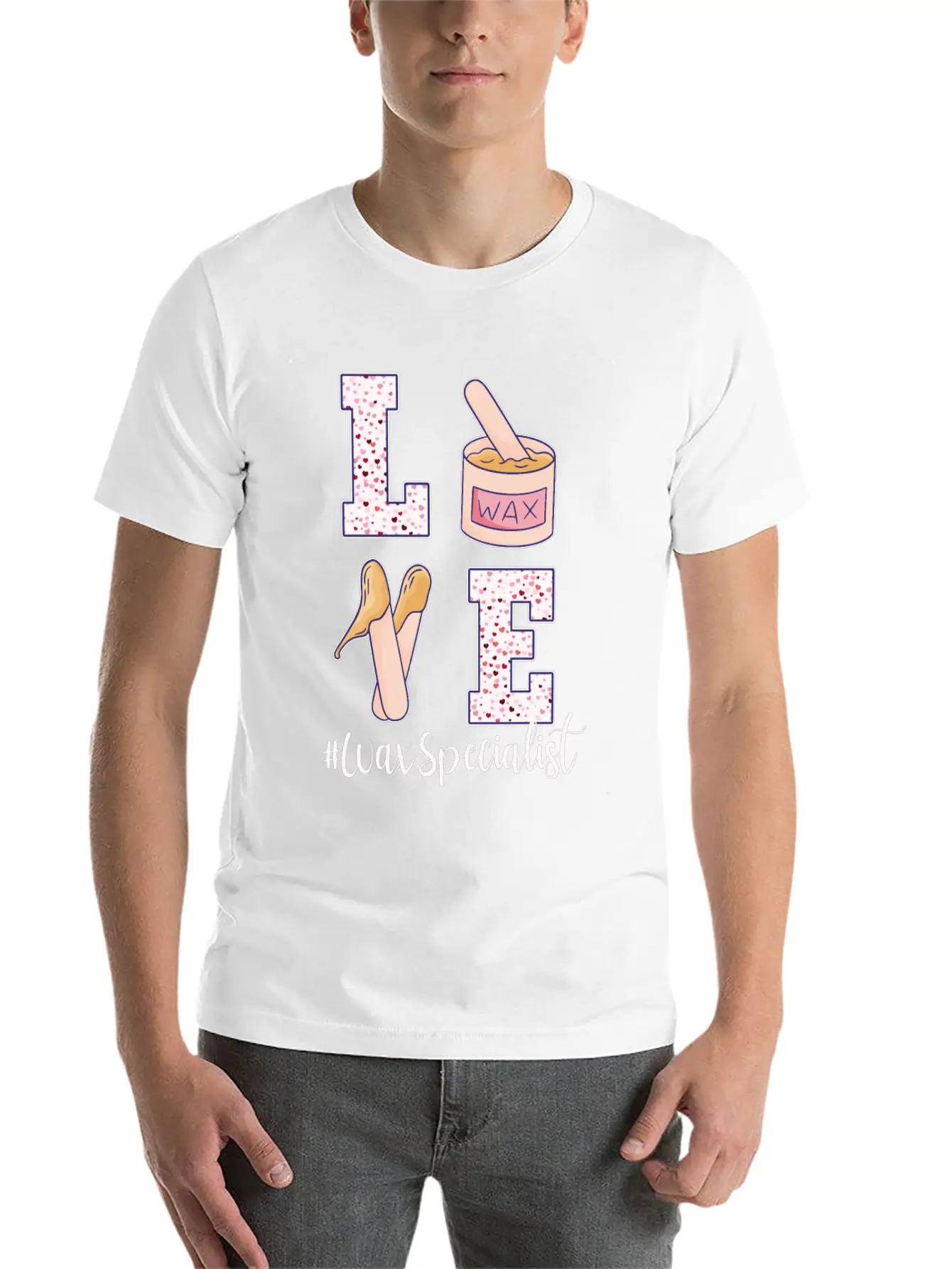 Love Wax Specialist Valentine's Day Unisex Casual T-Shirt – Clean Design For Daily Comfort