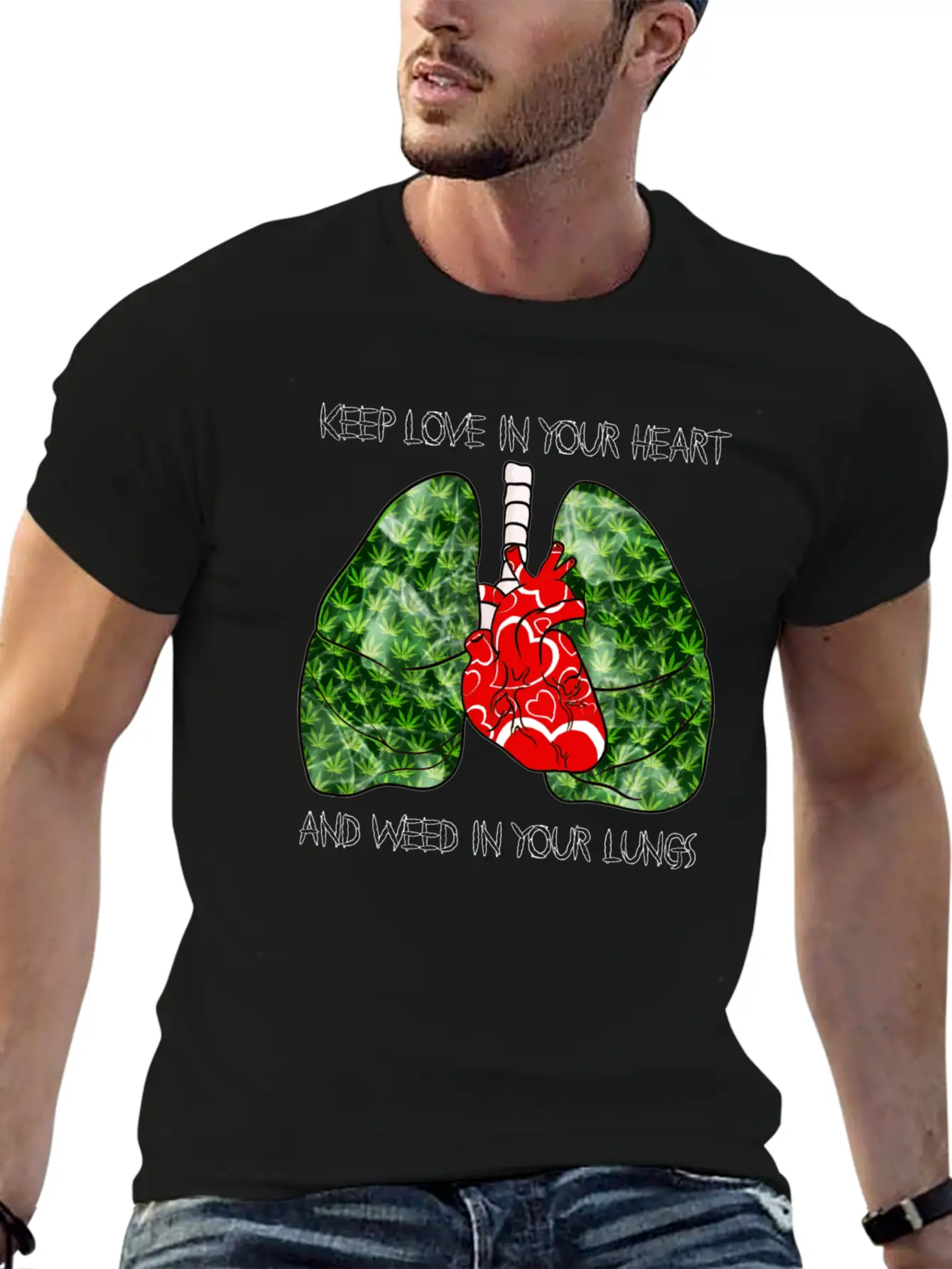 Love Weed Stylish Everyday T-Shirt – Unisex Basic Cotton Tee