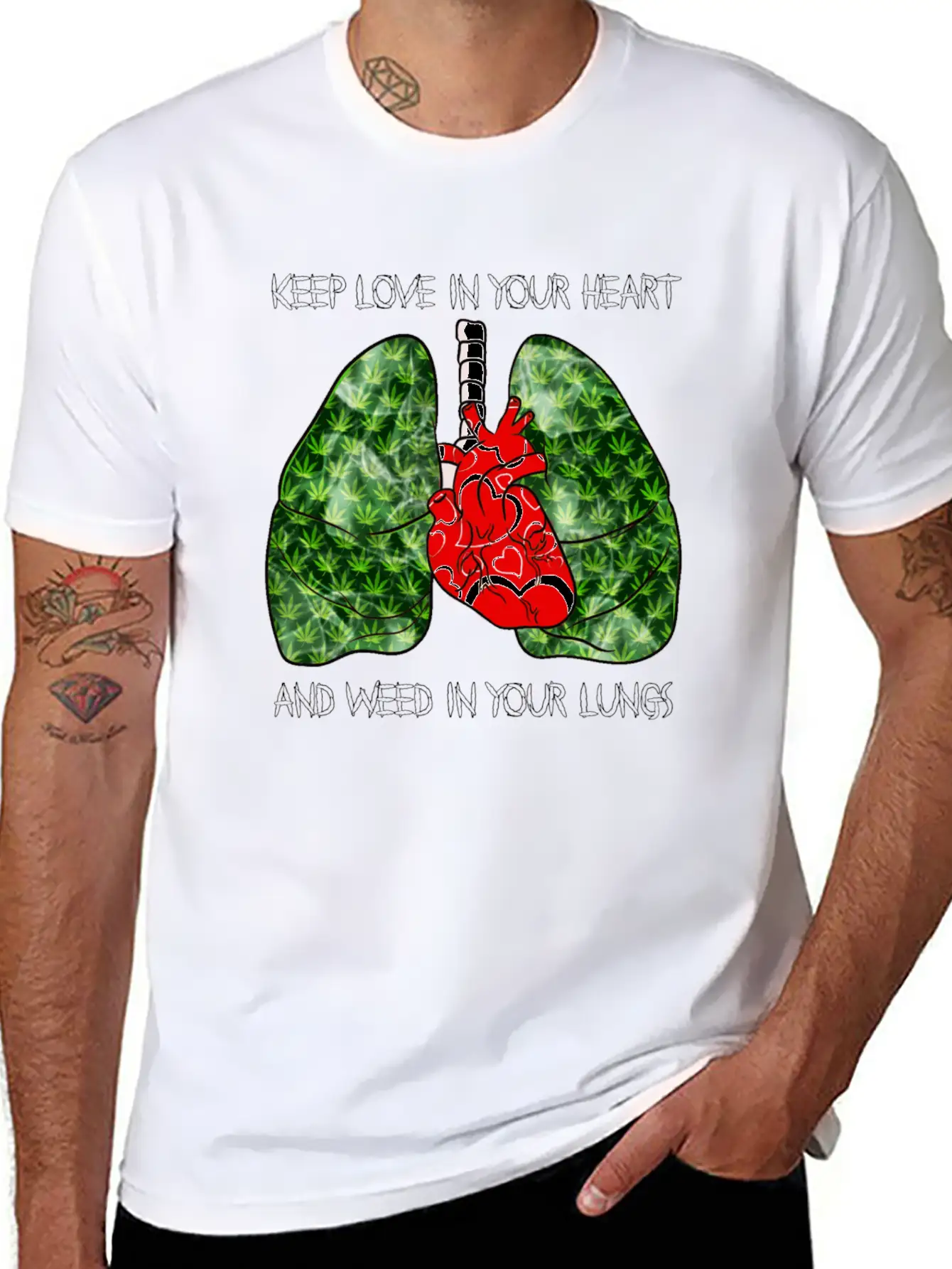 Love Weed Stylish Everyday T-Shirt – Unisex Basic Cotton Tee