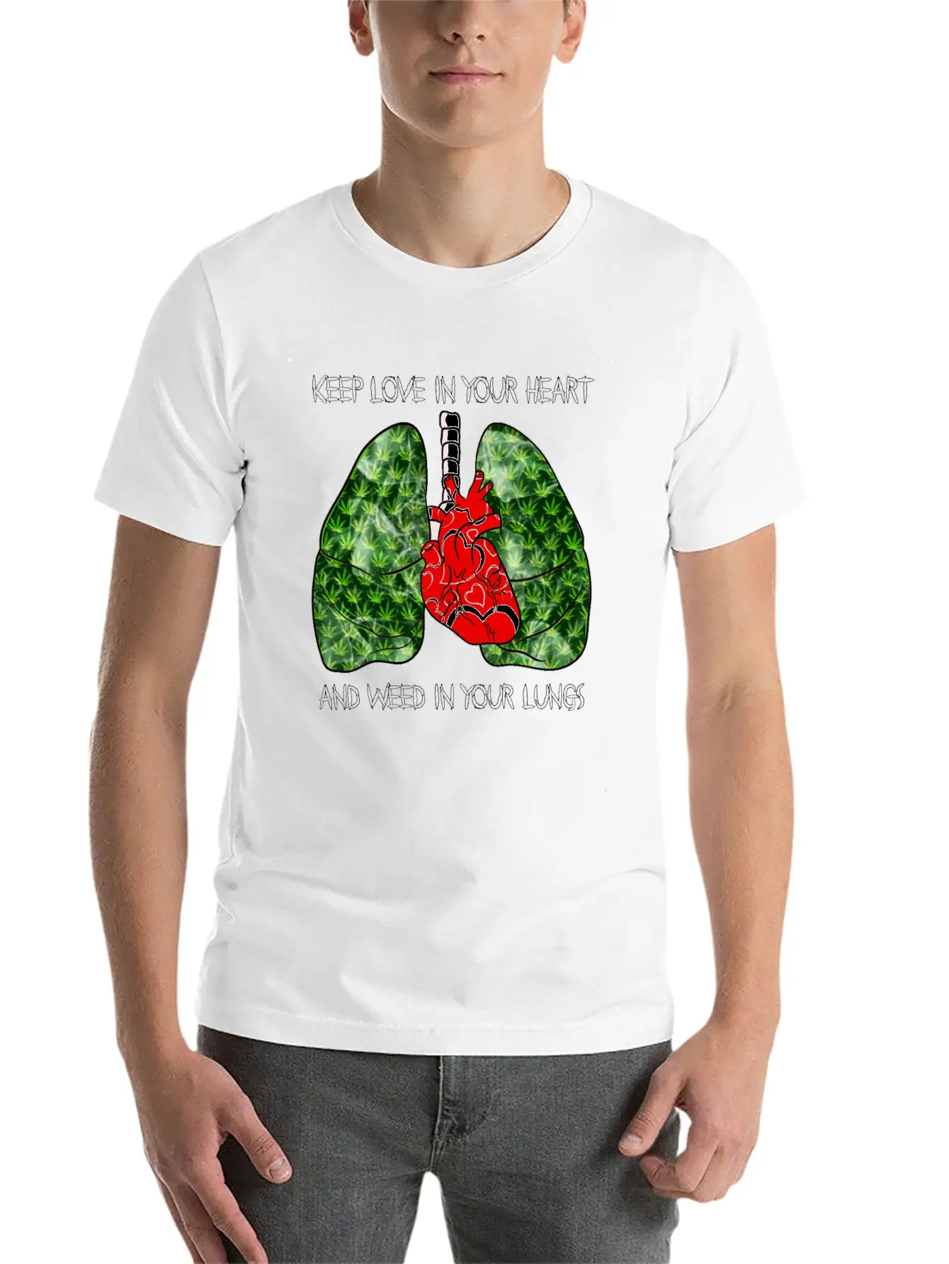 Love Weed Stylish Everyday T-Shirt – Unisex Basic Cotton Tee