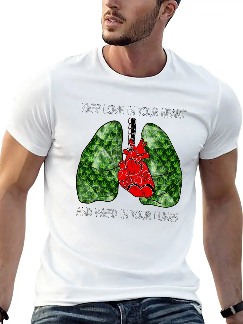 Love Weed Stylish Everyday T-Shirt – Unisex Basic Cotton Tee