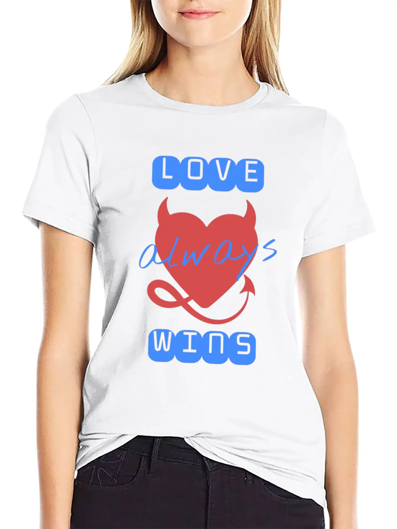 Love Wins Always Casual Graphic T-Shirt – Simple And Comfortable Daily Wear