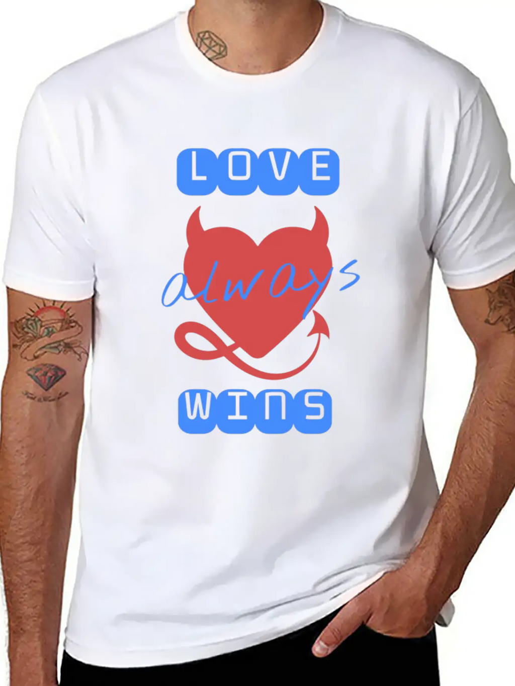 Love Wins Always Casual Graphic T-Shirt – Simple And Comfortable Daily Wear