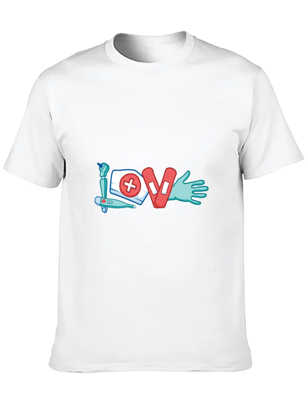 LOVE Written With Medical Supply Doctor And Nurse Breathable Graphic T-Shirt – Perfect For Casual Days