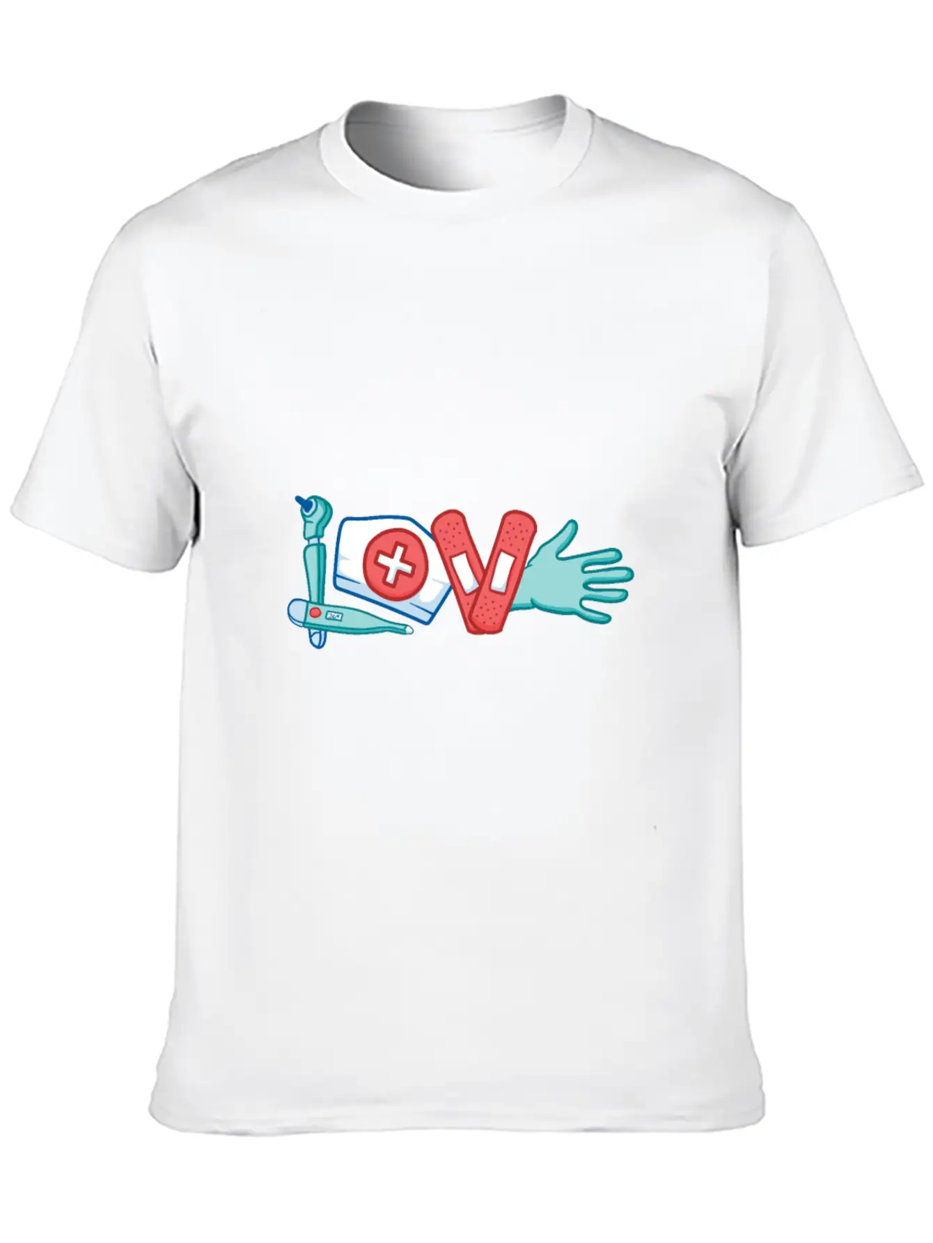 LOVE Written With Medical Supply Doctor And Nurse Breathable Graphic T-Shirt – Perfect For Casual Days