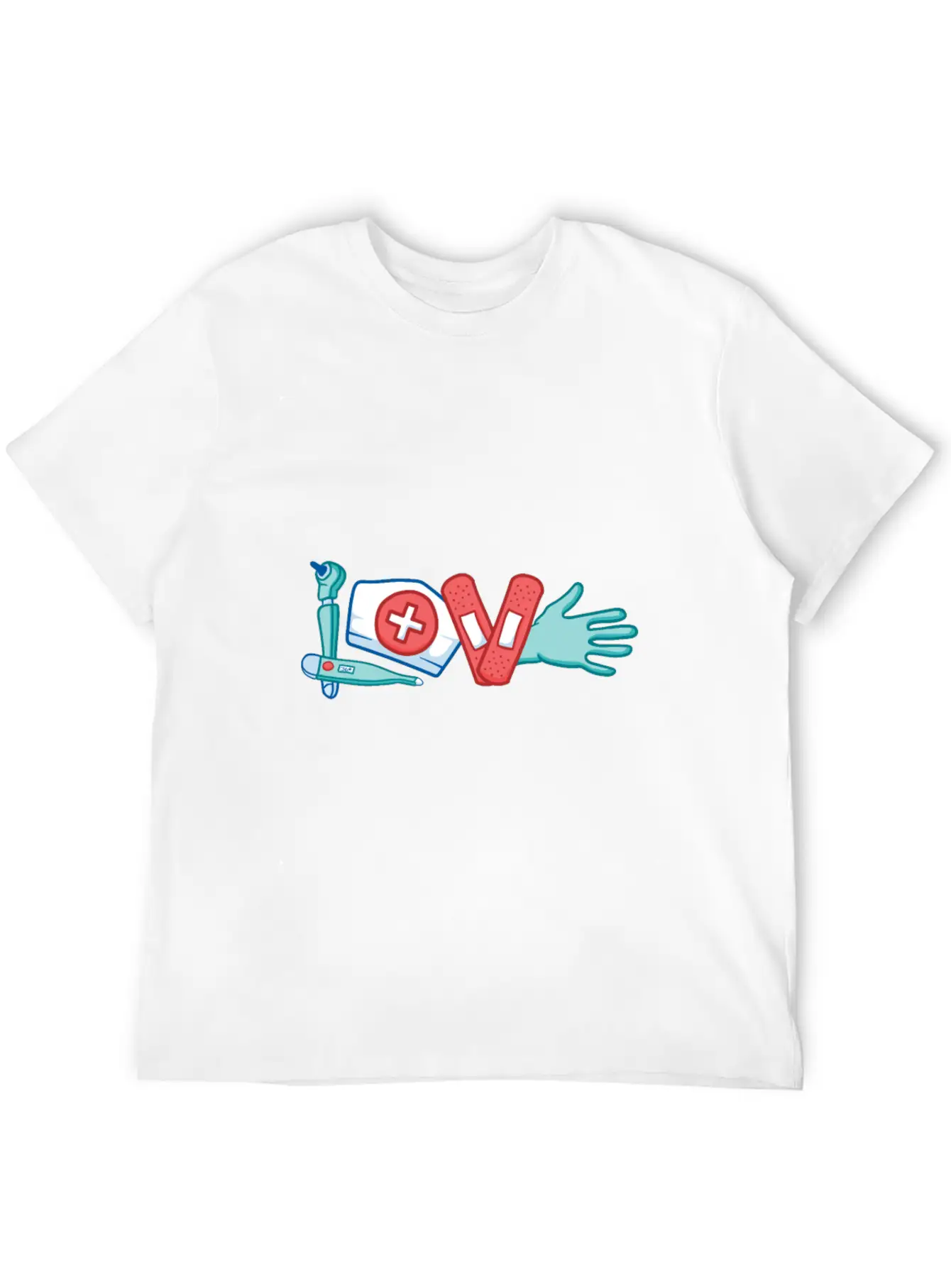 LOVE Written With Medical Supply Doctor And Nurse Breathable Graphic T-Shirt – Perfect For Casual Days