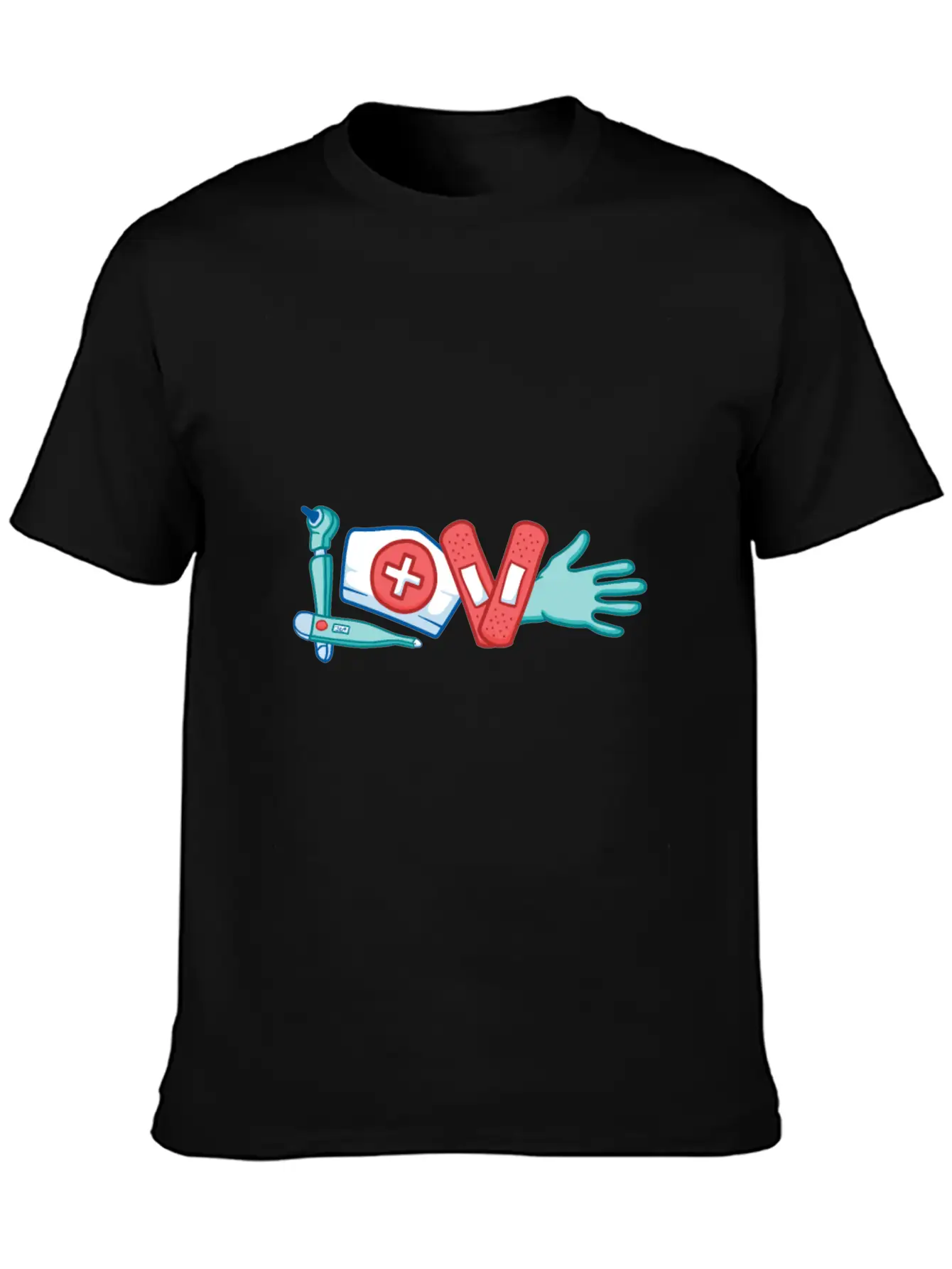 LOVE Written With Medical Supply Doctor And Nurse Breathable Graphic T-Shirt – Perfect For Casual Days