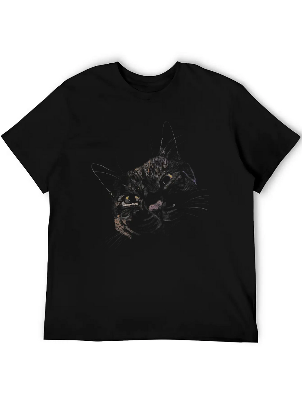 "Lovey Cat" Jamie's Hand-Drawn Cat Collection Breathable Graphic T-Shirt – Perfect For Casual Days