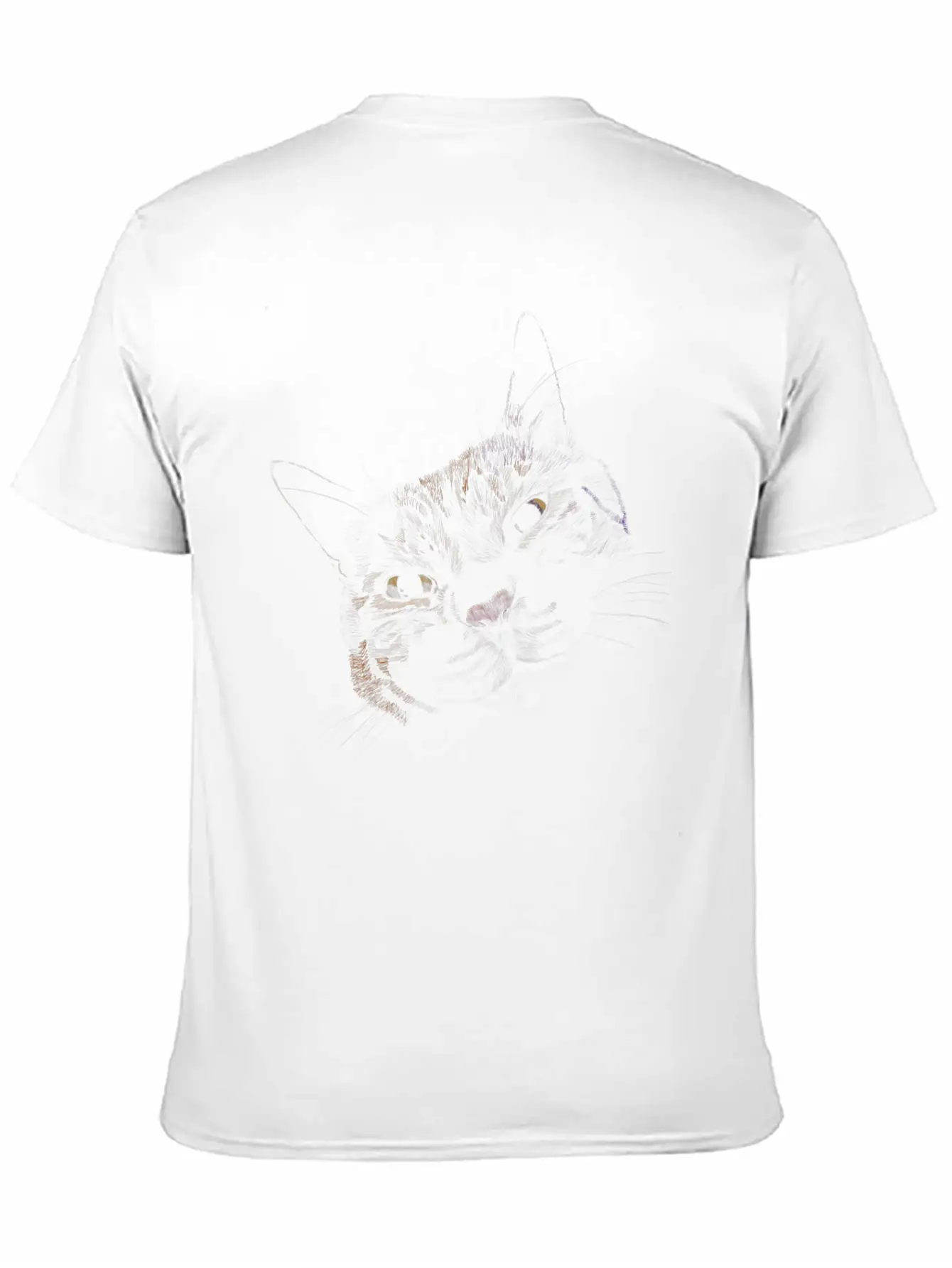 "Lovey Cat" Jamie's Hand-Drawn Cat Collection Breathable Graphic T-Shirt – Perfect For Casual Days