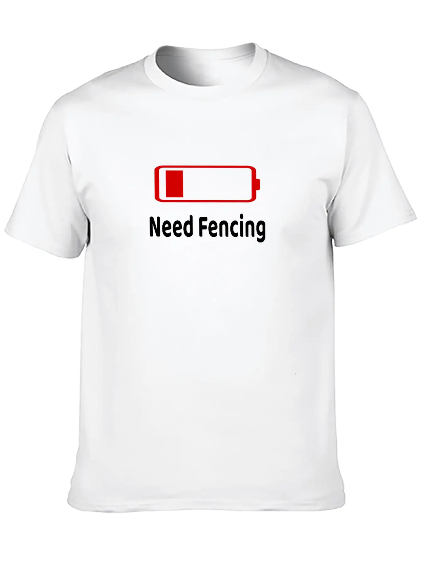 Low Battery Need Fencing TShirt Activities Hobbies Gift Unisex Casual T-Shirt – Clean Design For Daily Comfort