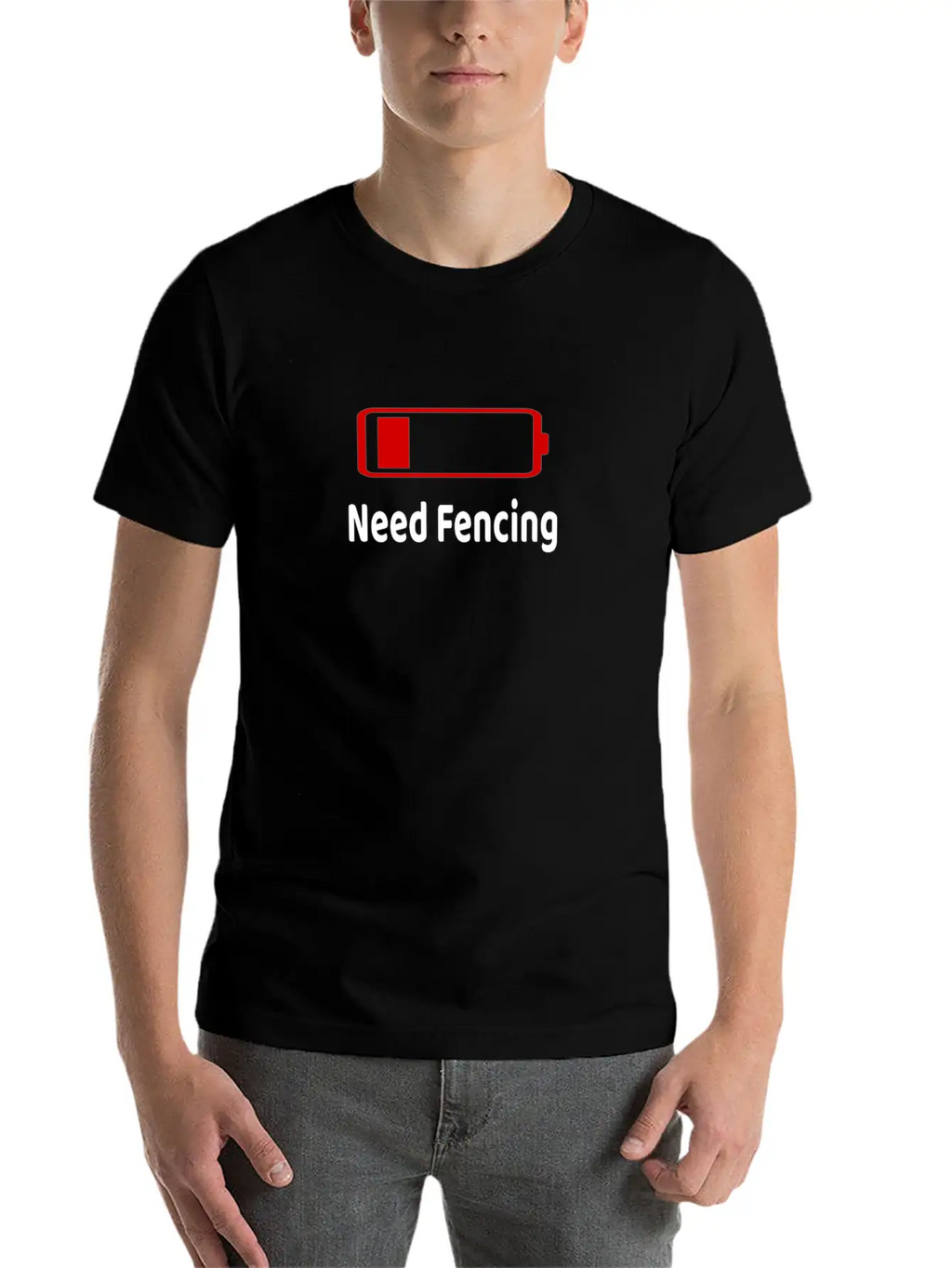 Low Battery Need Fencing TShirt Activities Hobbies Gift Unisex Casual T-Shirt – Clean Design For Daily Comfort