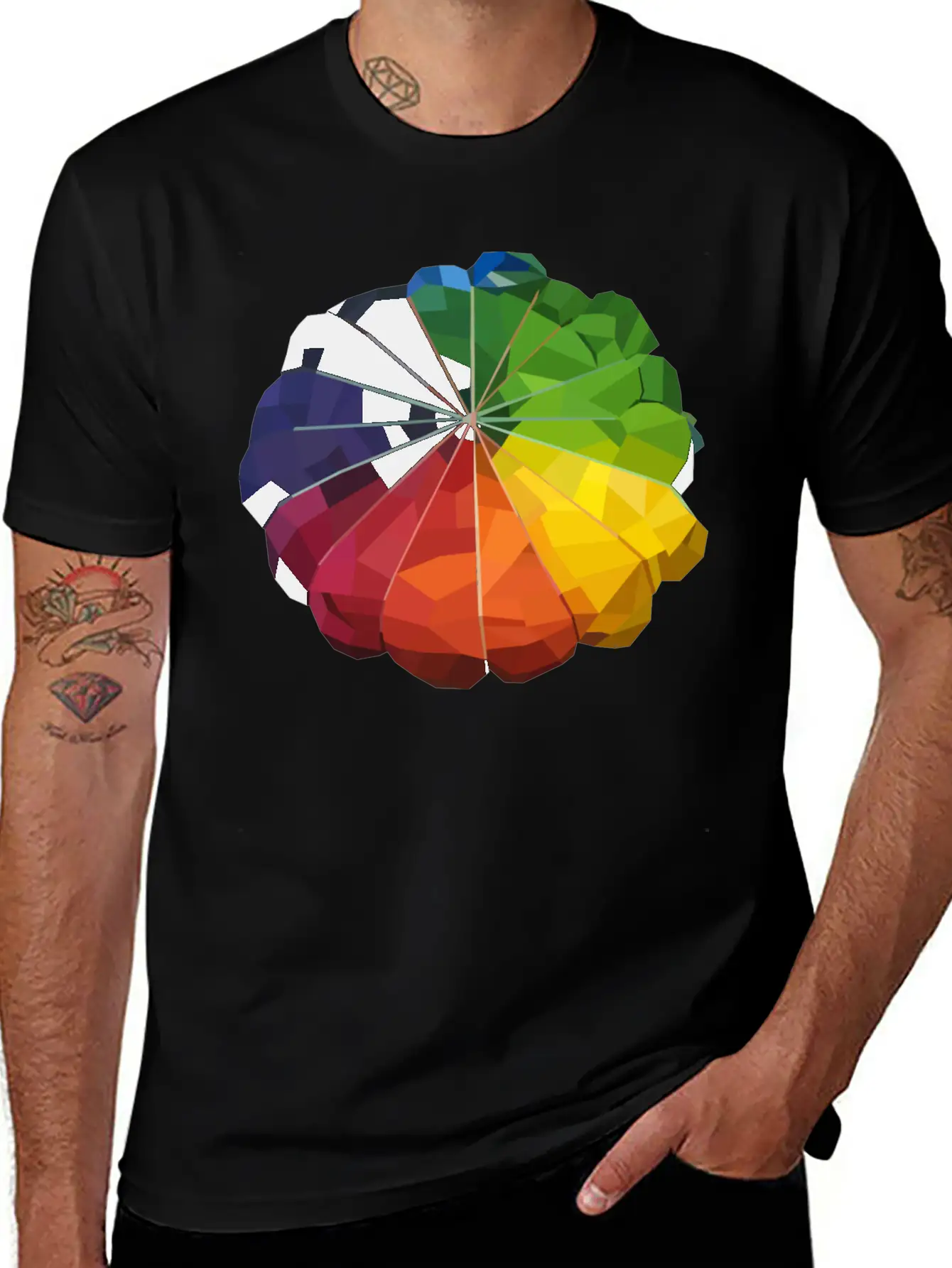 Low Poly Tie Dye Unisex Casual T-Shirt – Clean Design For Daily Comfort