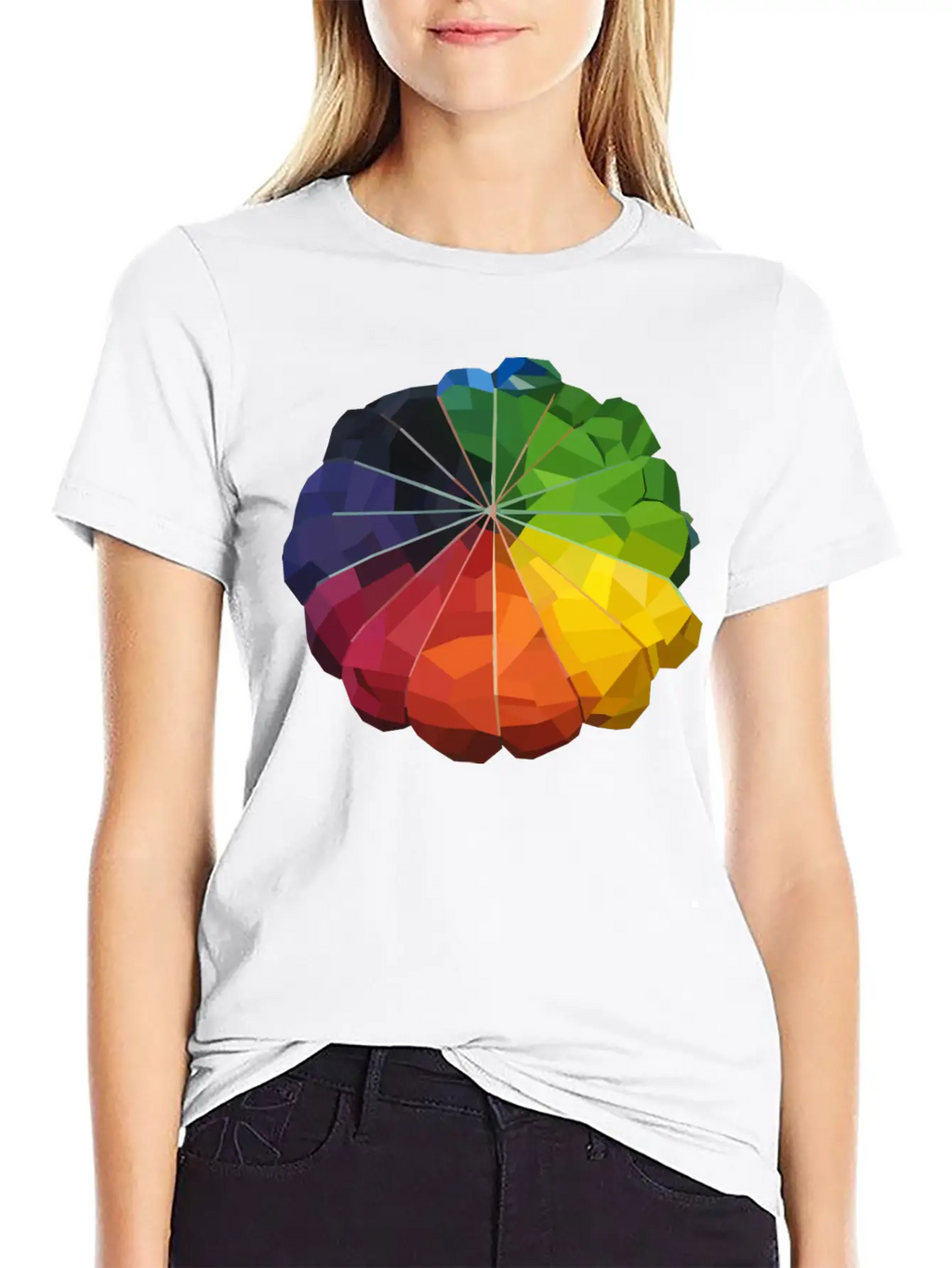 Low Poly Tie Dye Unisex Casual T-Shirt – Clean Design For Daily Comfort