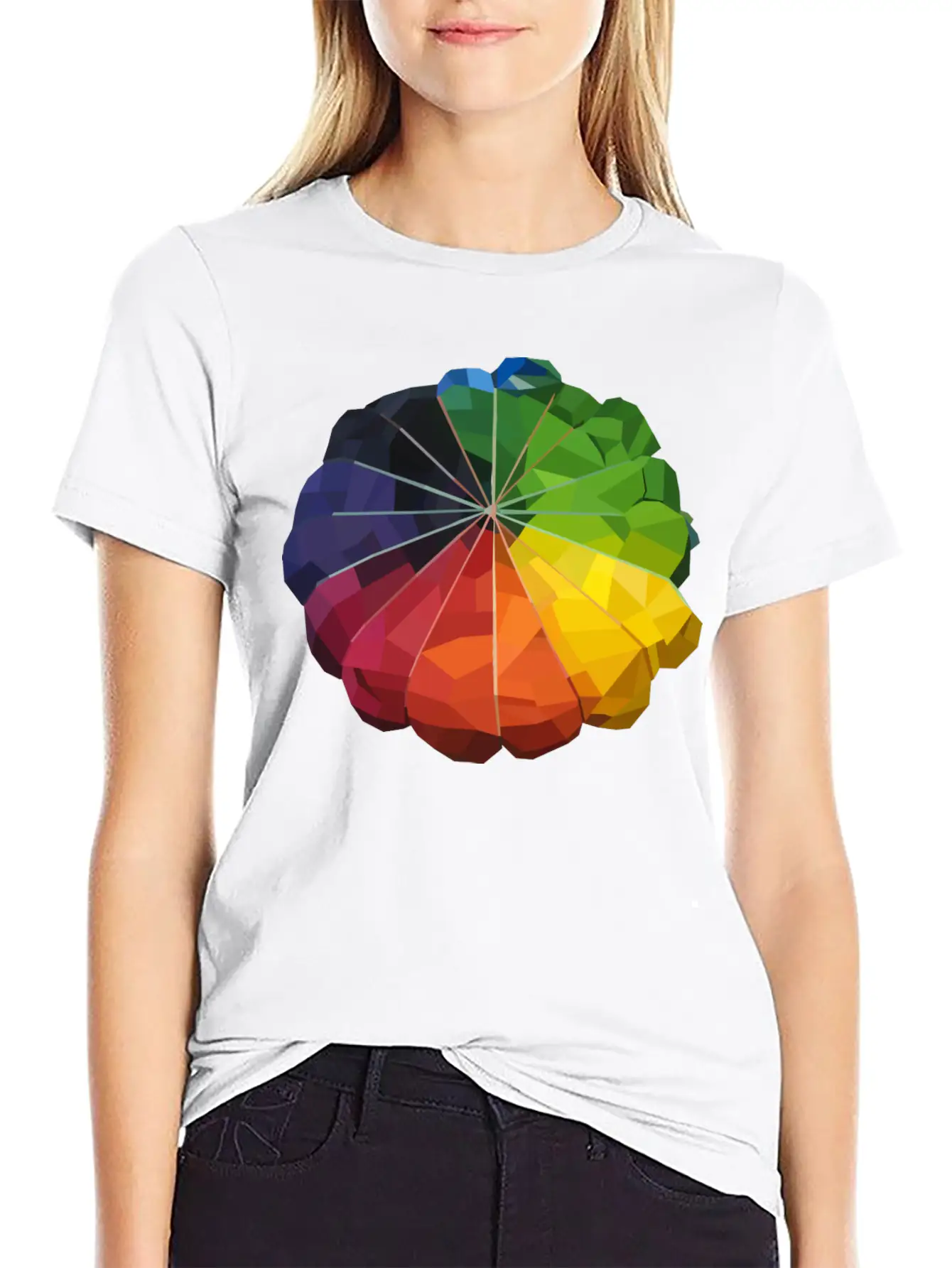 Low Poly Tie Dye Unisex Casual T-Shirt – Clean Design For Daily Comfort