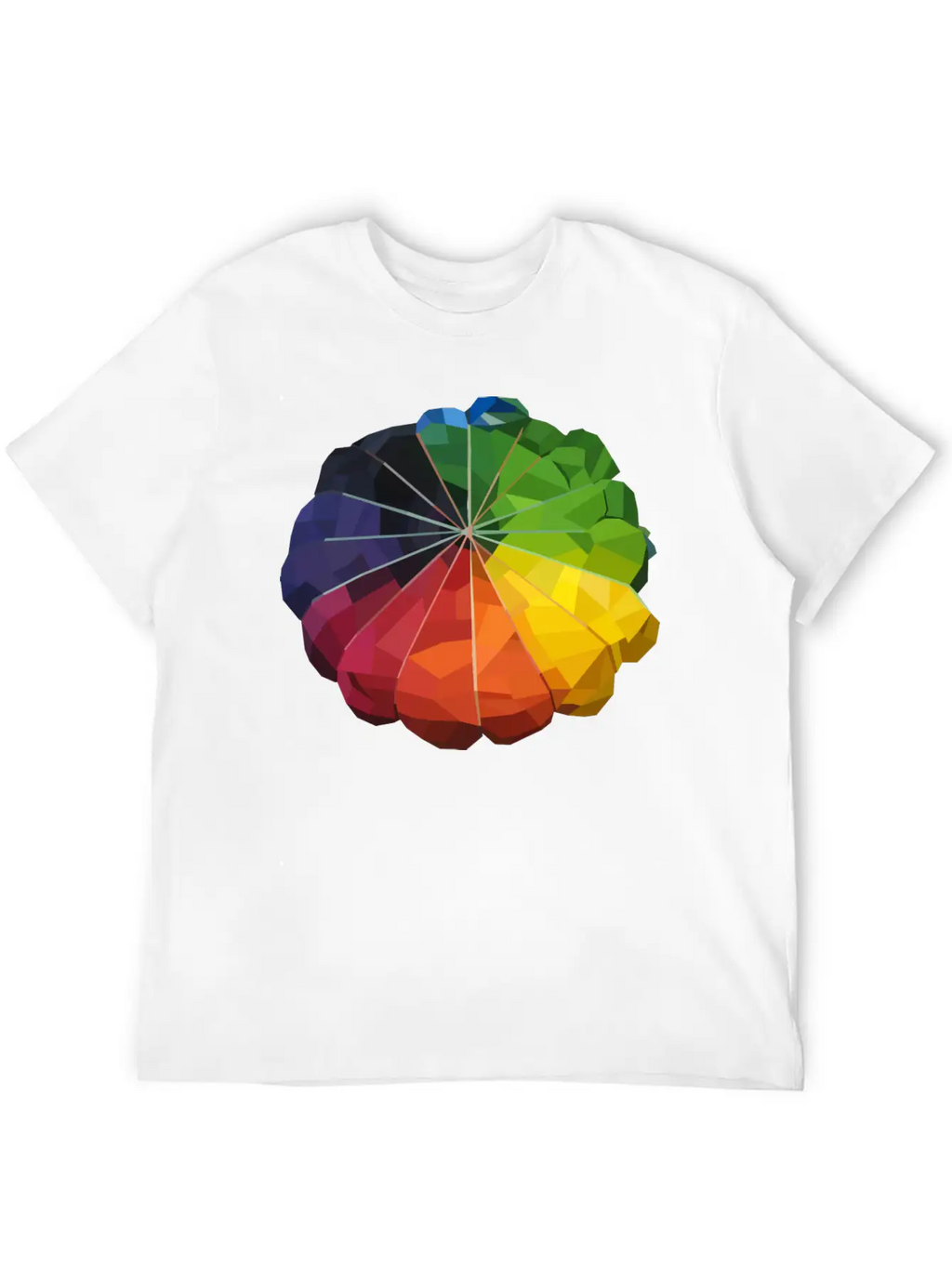 Low Poly Tie Dye Unisex Casual T-Shirt – Clean Design For Daily Comfort