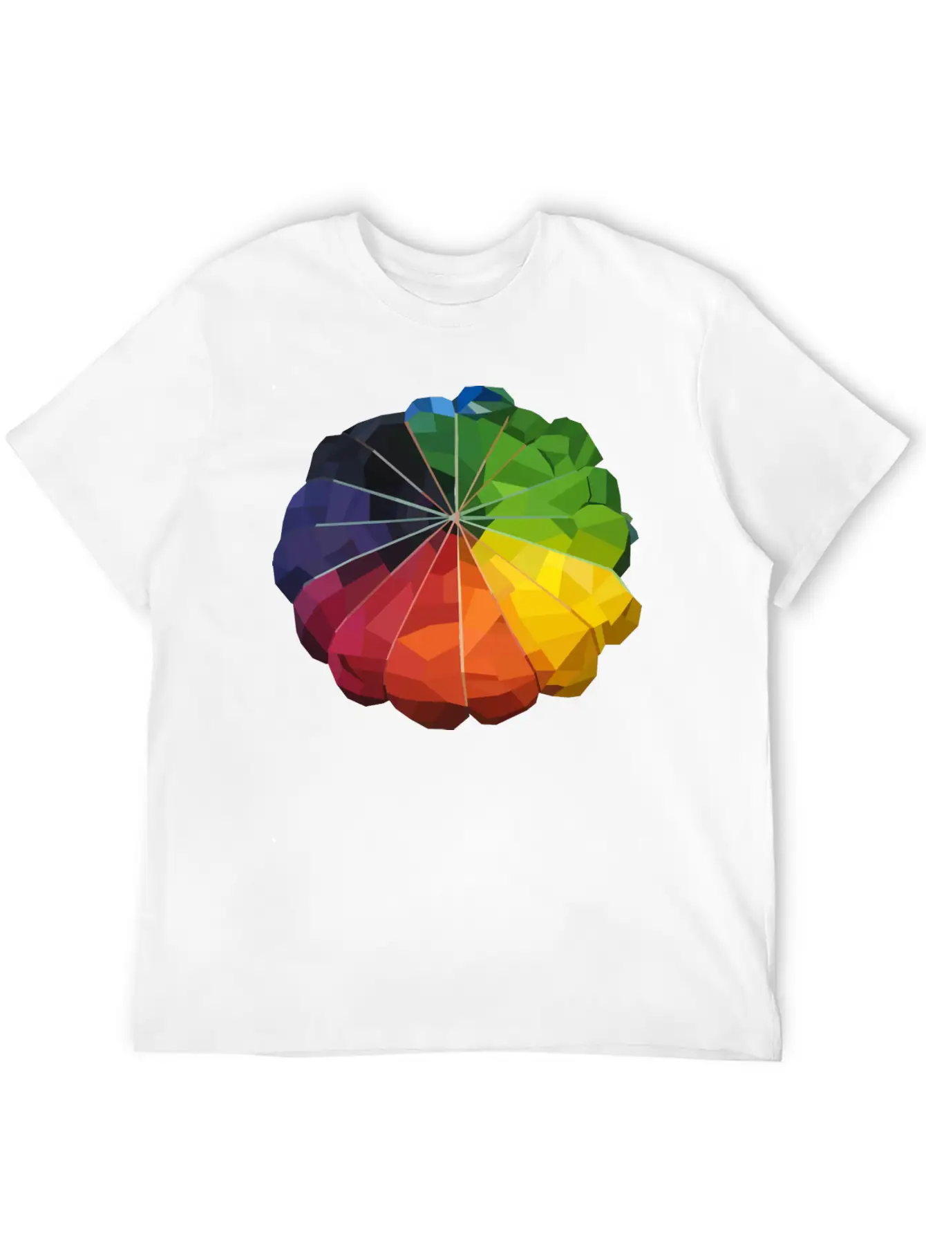 Low Poly Tie Dye Unisex Casual T-Shirt – Clean Design For Daily Comfort