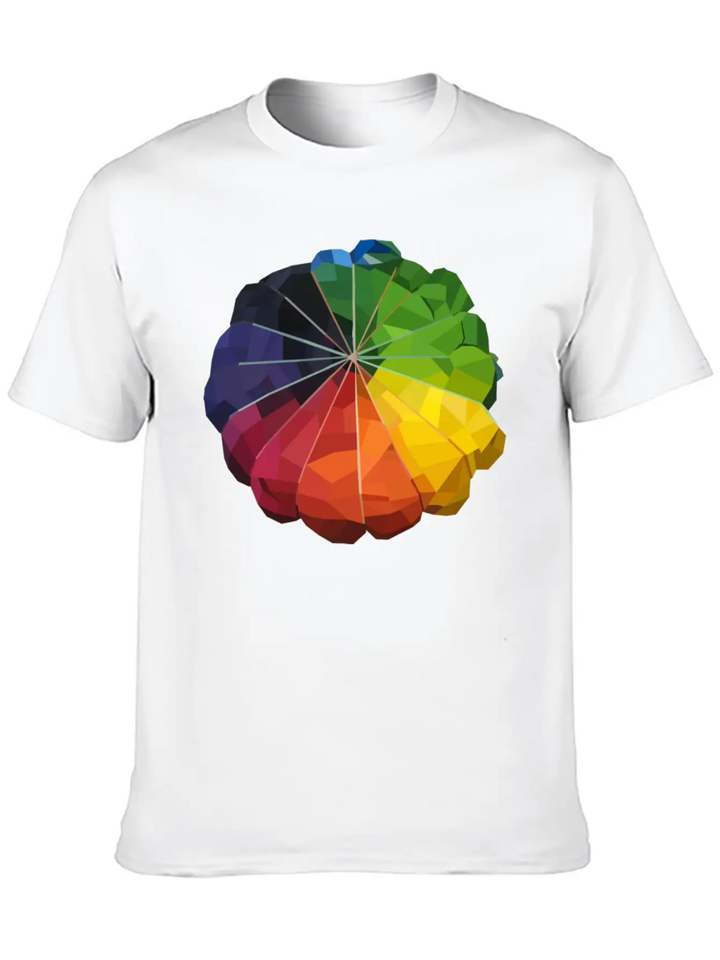 Low Poly Tie Dye Unisex Casual T-Shirt – Clean Design For Daily Comfort