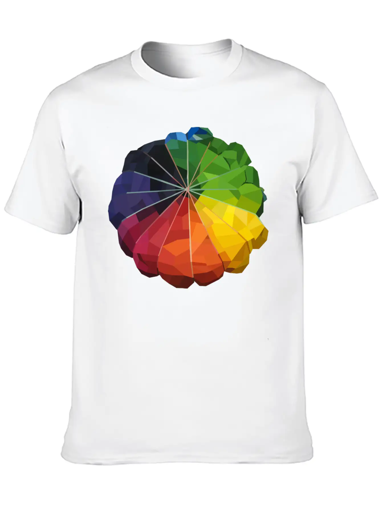 Low Poly Tie Dye Unisex Casual T-Shirt – Clean Design For Daily Comfort