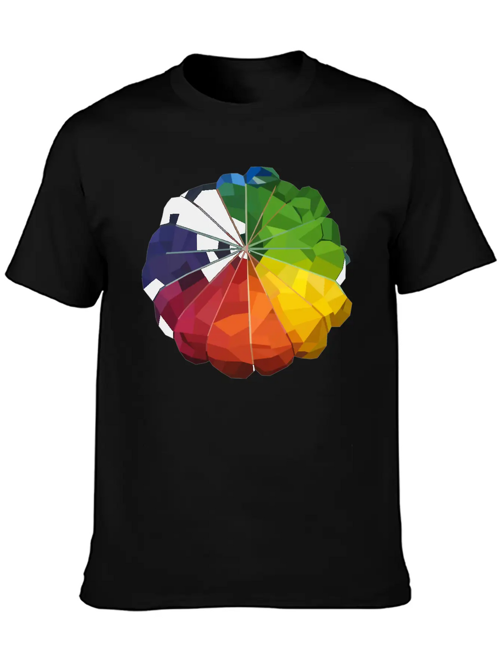 Low Poly Tie Dye Unisex Casual T-Shirt – Clean Design For Daily Comfort