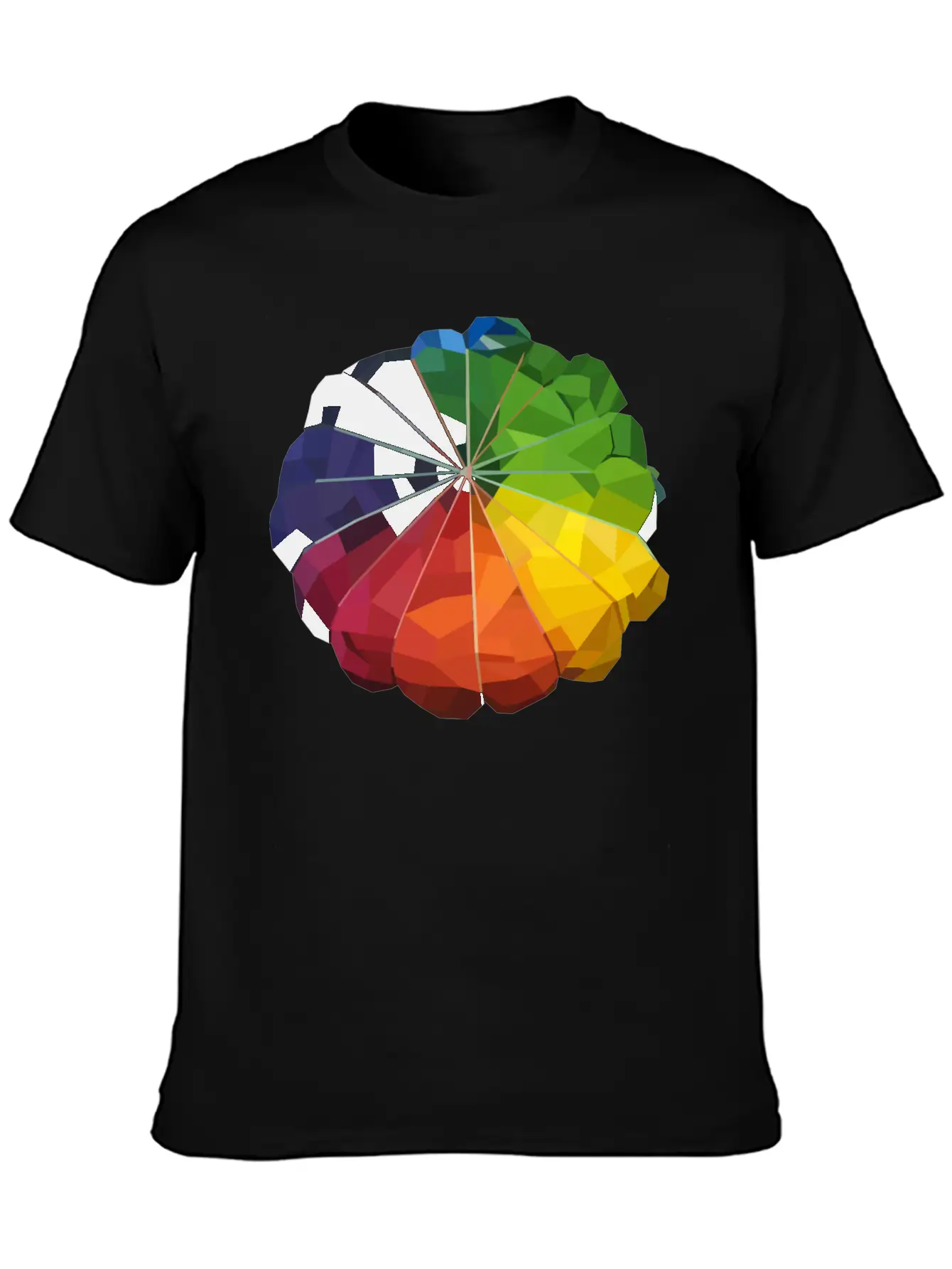 Low Poly Tie Dye Unisex Casual T-Shirt – Clean Design For Daily Comfort