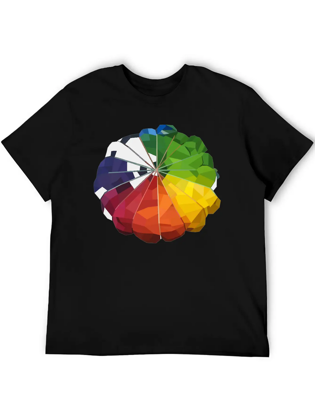 Low Poly Tie Dye Unisex Casual T-Shirt – Clean Design For Daily Comfort