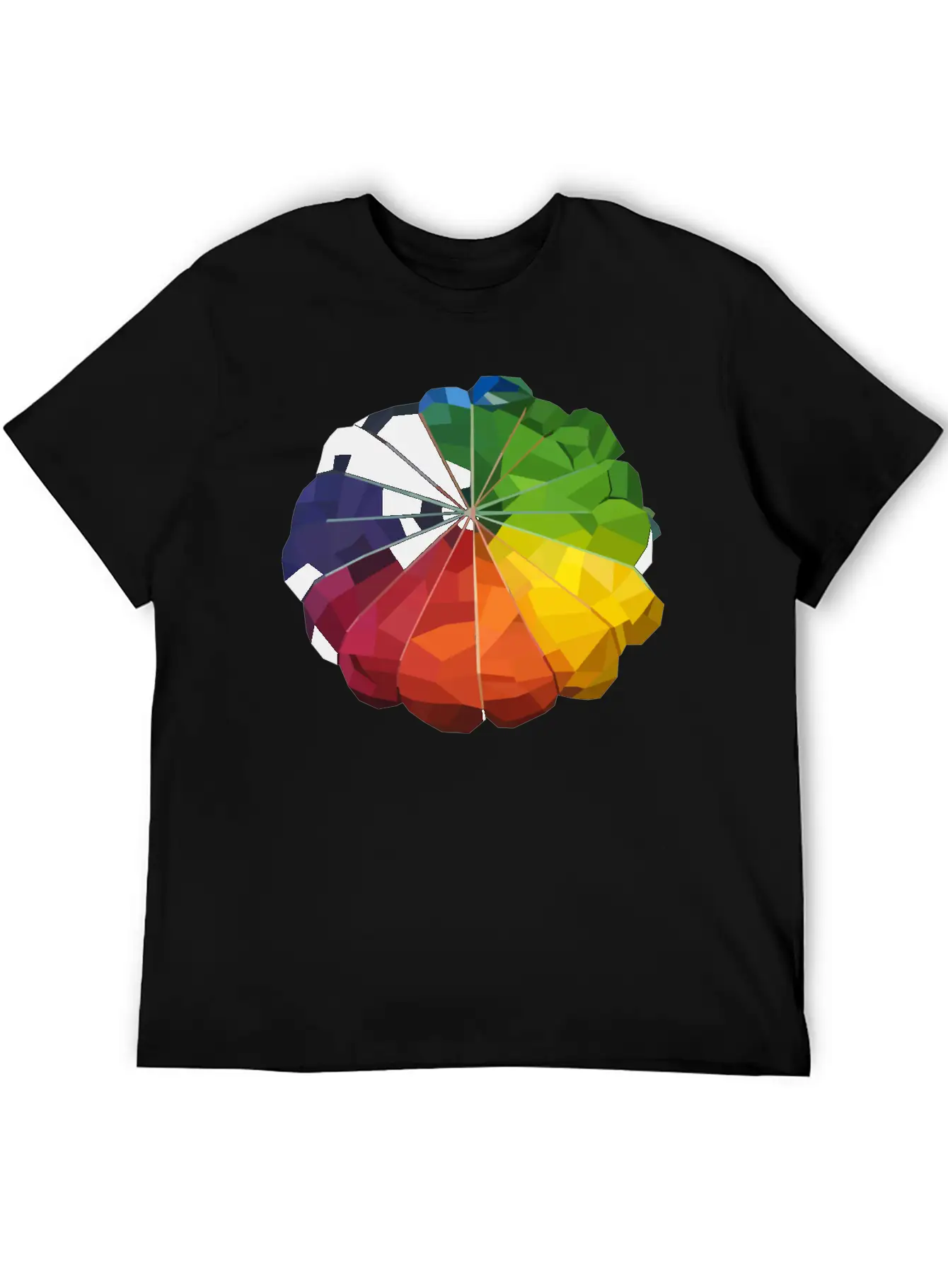 Low Poly Tie Dye Unisex Casual T-Shirt – Clean Design For Daily Comfort