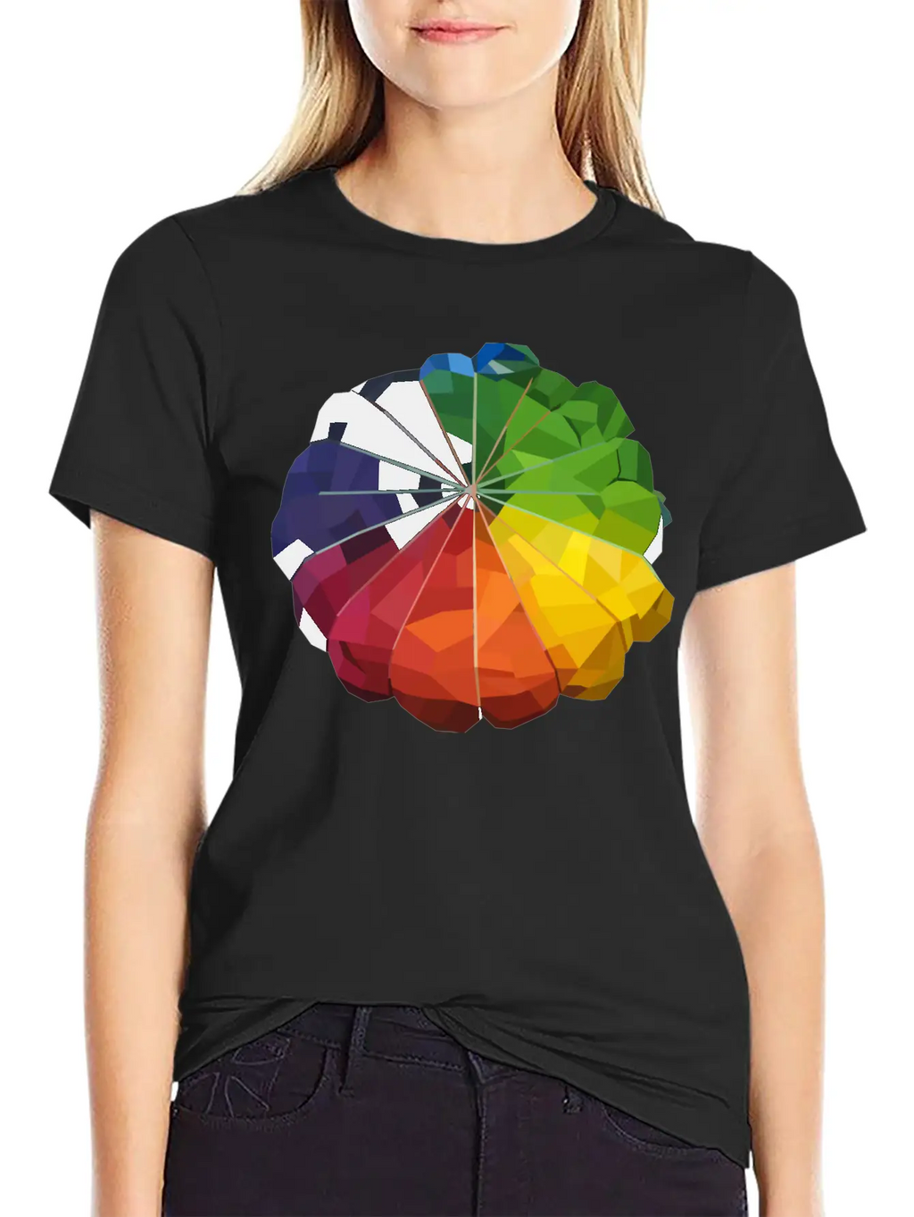 Low Poly Tie Dye Unisex Casual T-Shirt – Clean Design For Daily Comfort