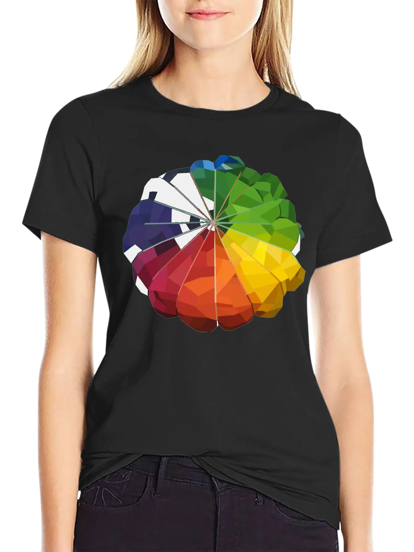 Low Poly Tie Dye Unisex Casual T-Shirt – Clean Design For Daily Comfort