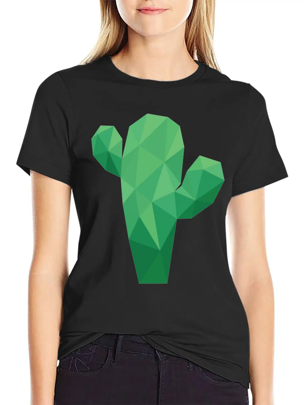 Lowpoly Cactus Stylish Everyday T-Shirt – Unisex Basic Cotton Tee