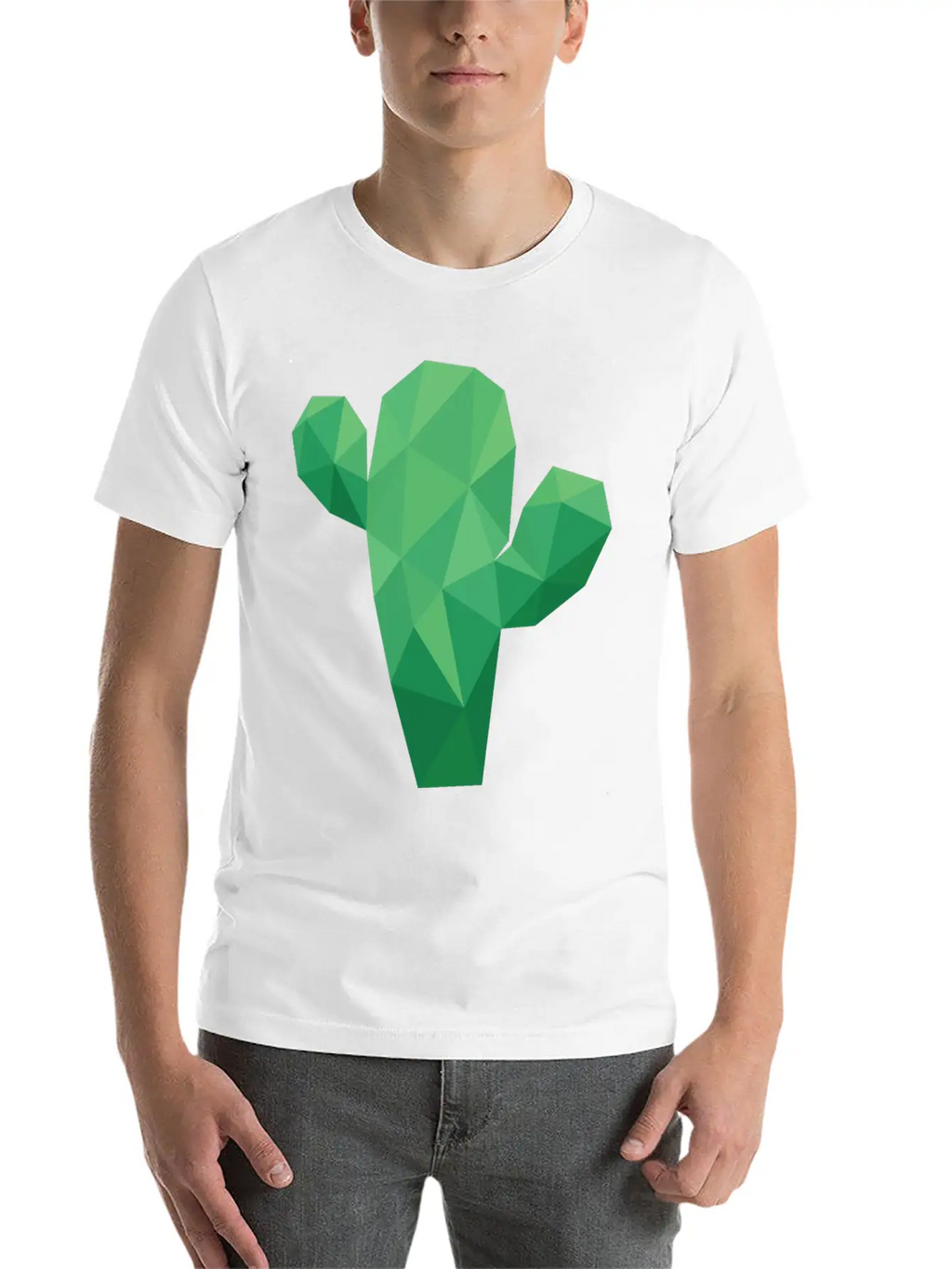 Lowpoly Cactus Stylish Everyday T-Shirt – Unisex Basic Cotton Tee