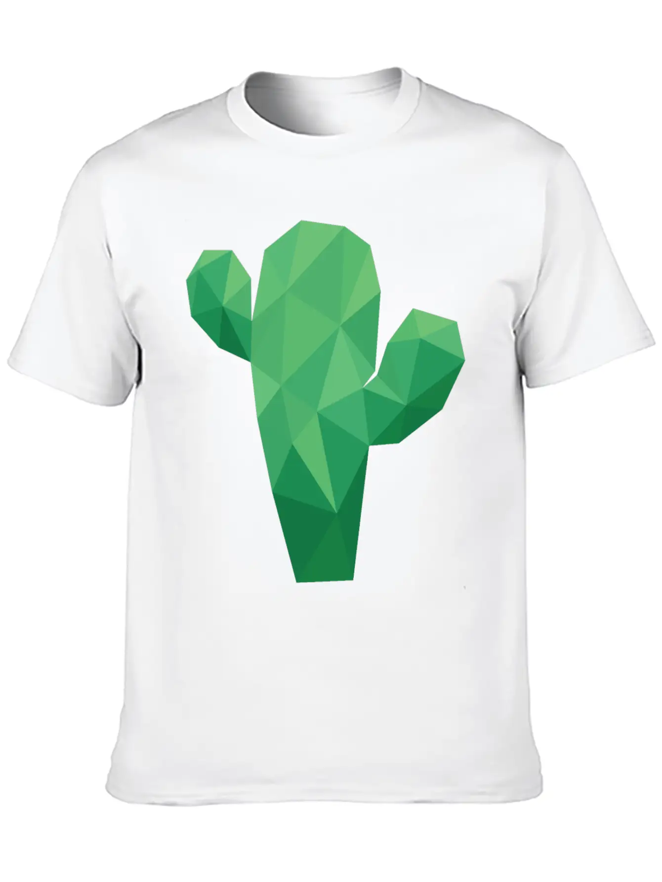 Lowpoly Cactus Stylish Everyday T-Shirt – Unisex Basic Cotton Tee