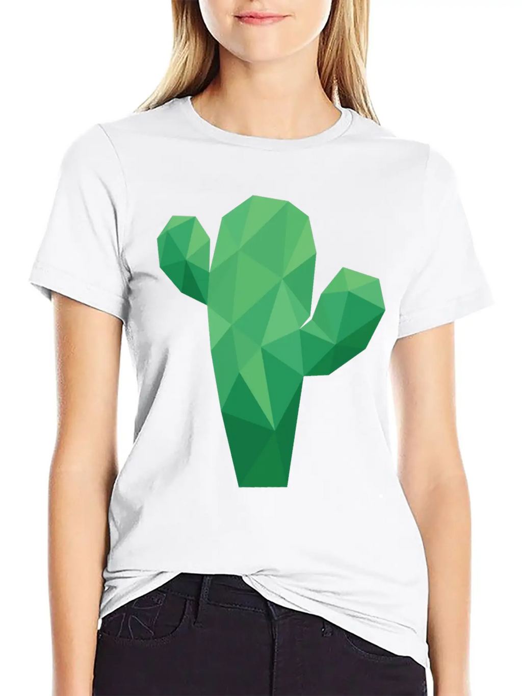 Lowpoly Cactus Stylish Everyday T-Shirt – Unisex Basic Cotton Tee