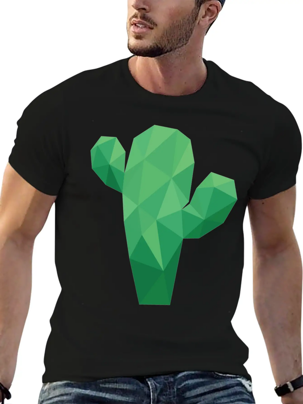 Lowpoly Cactus Stylish Everyday T-Shirt – Unisex Basic Cotton Tee