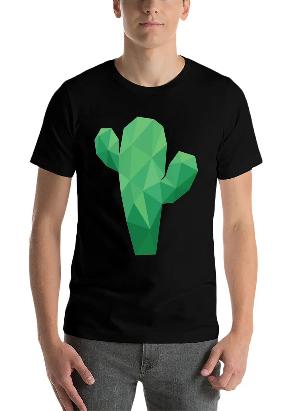 Lowpoly Cactus Stylish Everyday T-Shirt – Unisex Basic Cotton Tee