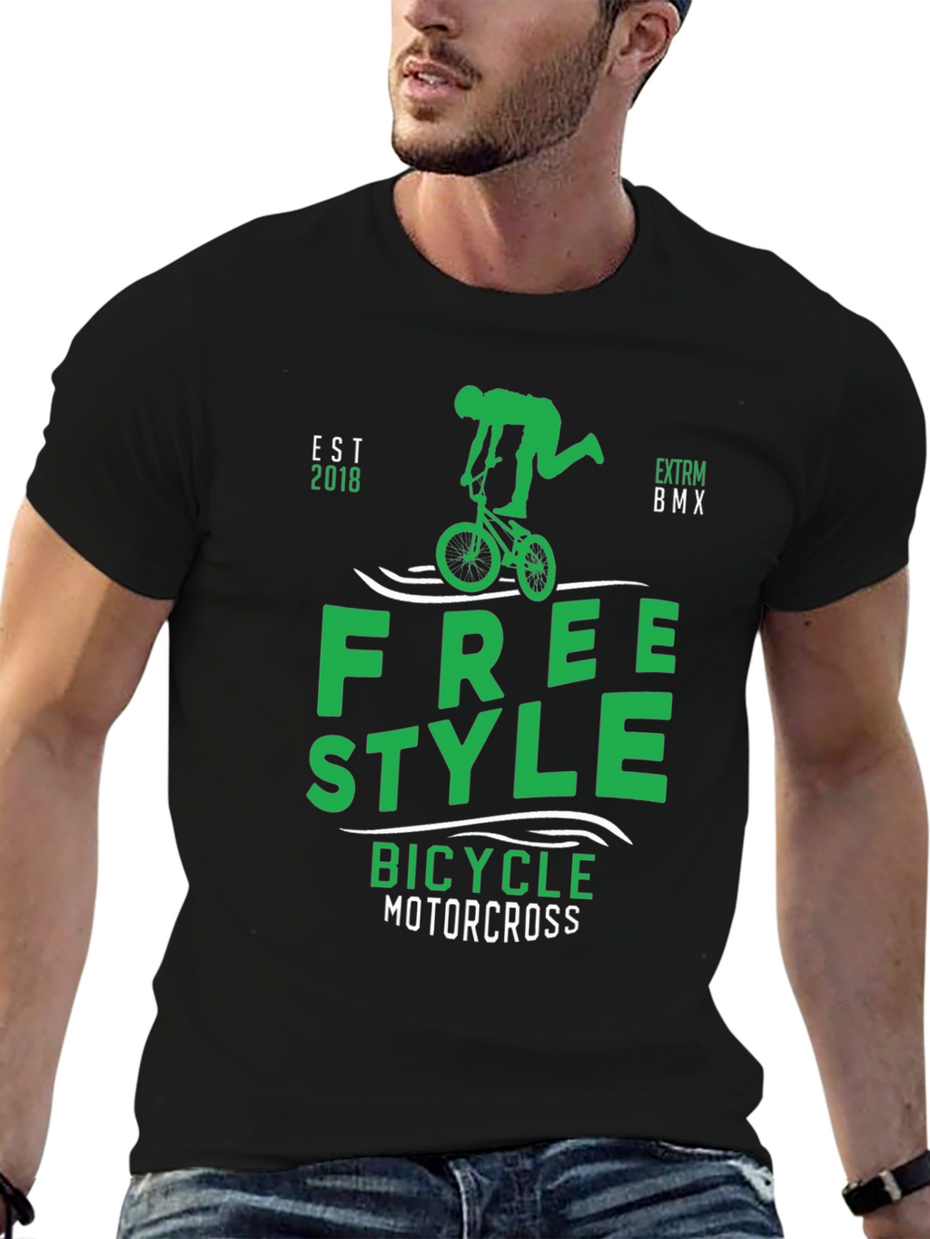 Freestyle BMX T-Shirt - Bicycle Motocross Tee