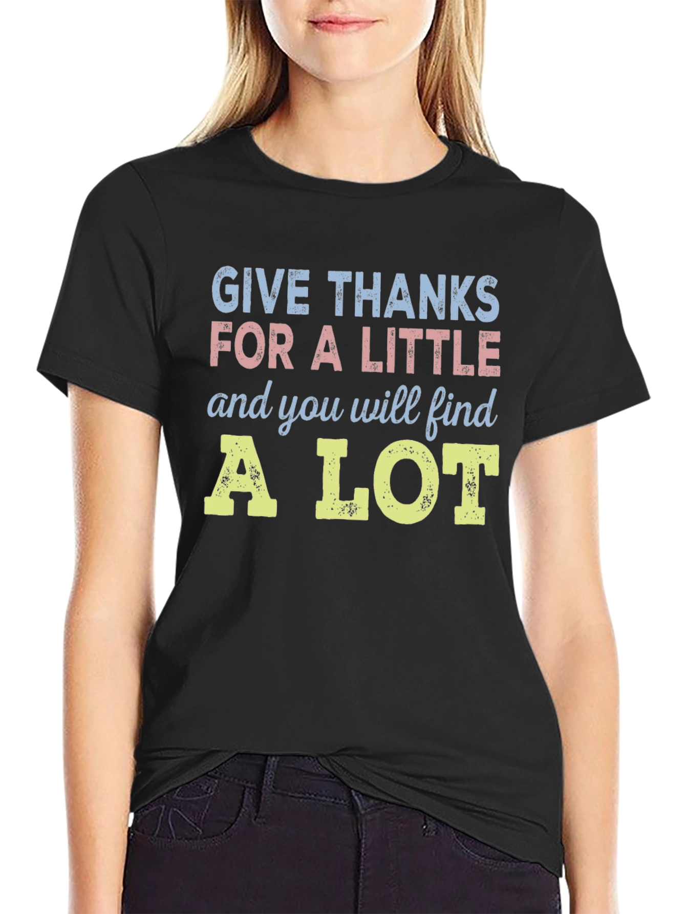 Give Thanks Graphic Tee - Positive Message T-Shirt