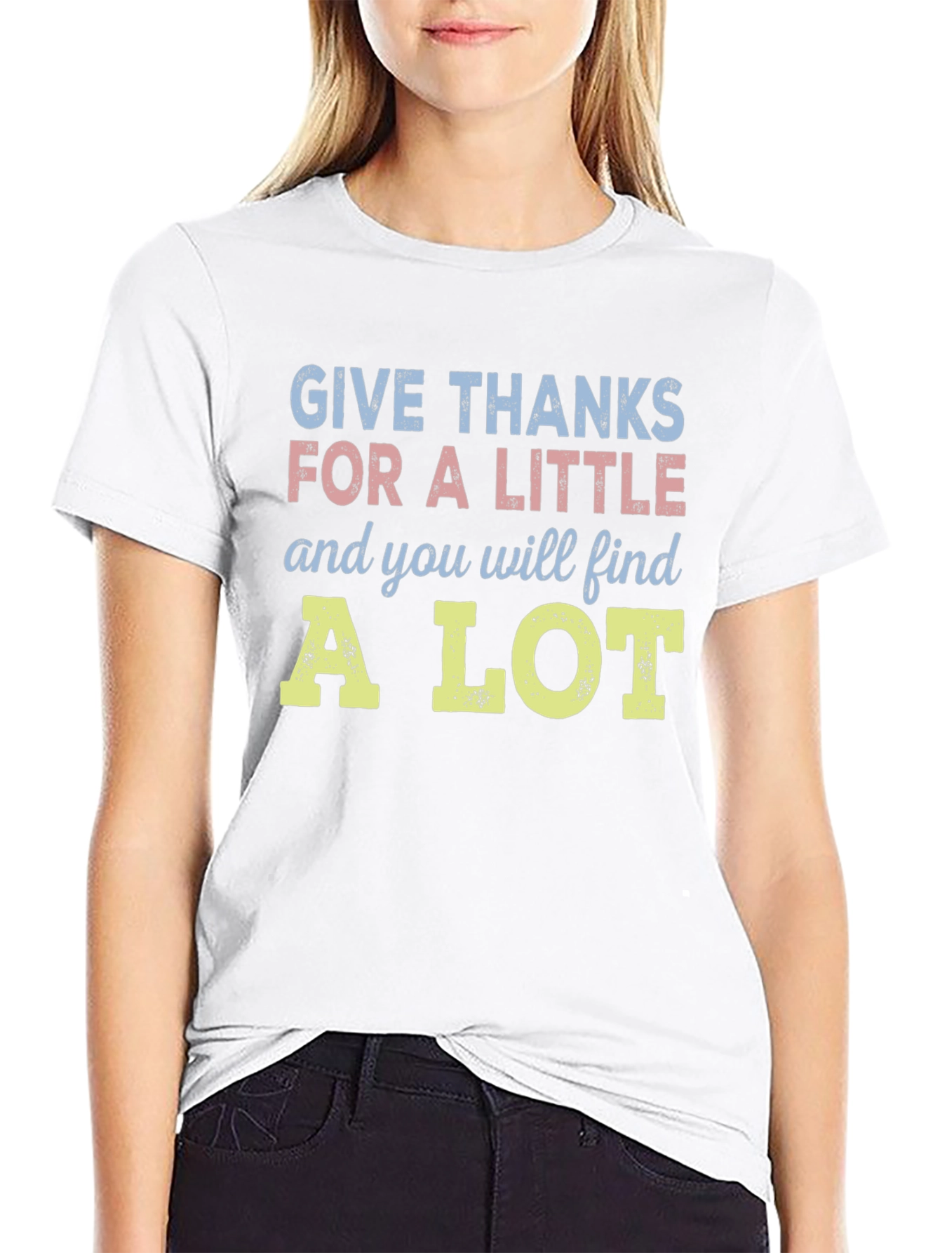 Give Thanks Graphic Tee - Positive Message T-Shirt