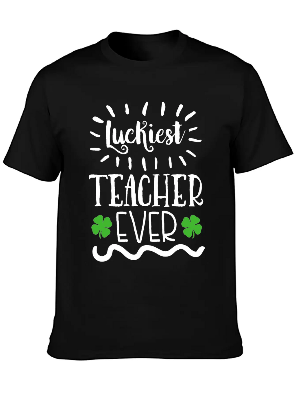 Lucky To Be A Teacher Shamrock Clover St Patrick's Unisex Casual T-Shirt – Clean Design For Daily Comfort