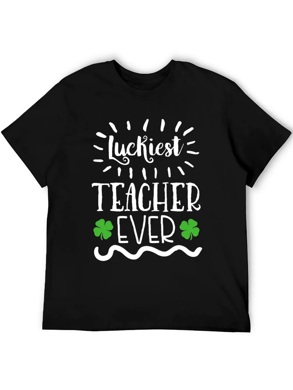 Lucky To Be A Teacher Shamrock Clover St Patrick's Unisex Casual T-Shirt – Clean Design For Daily Comfort