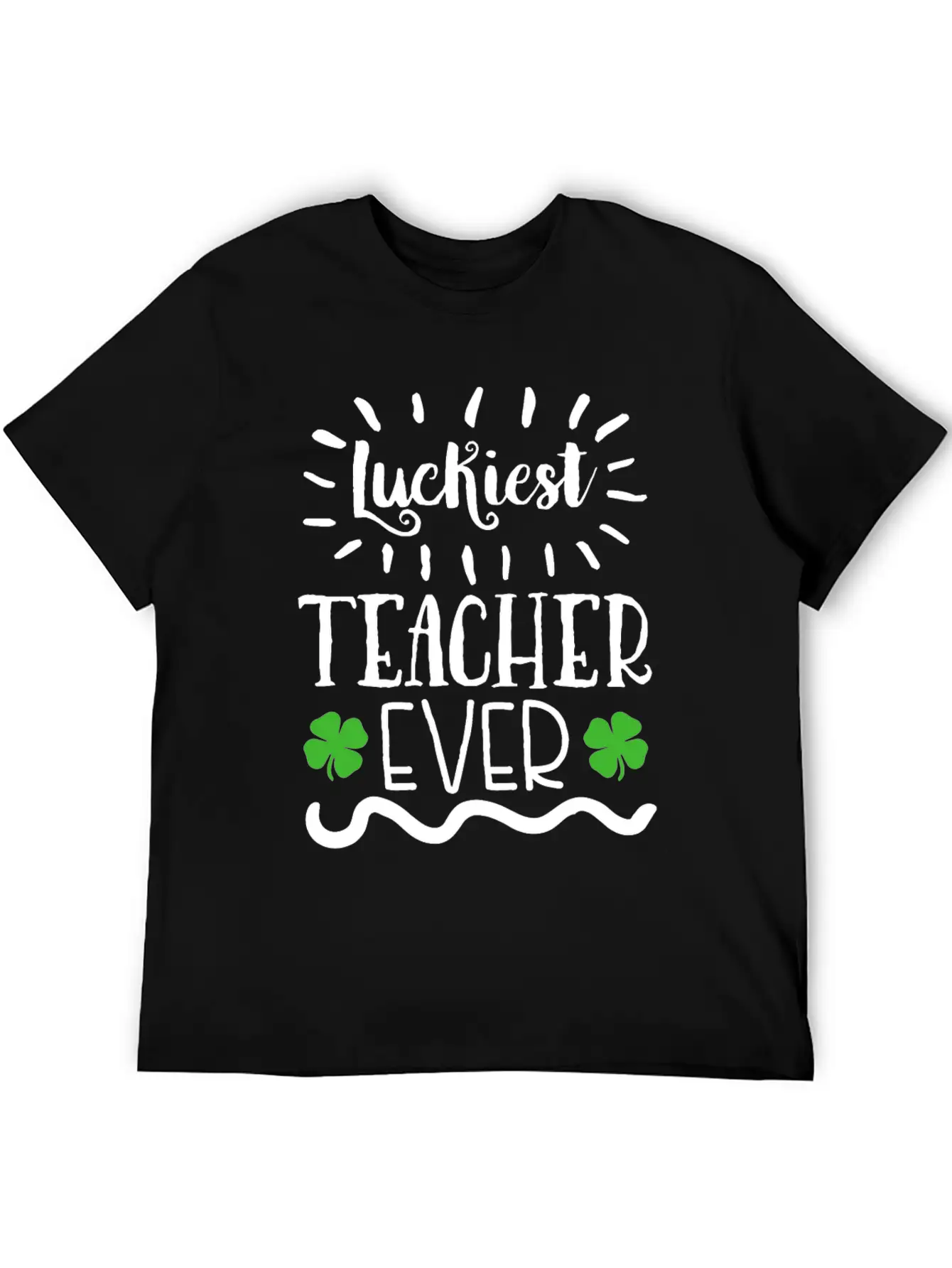 Lucky To Be A Teacher Shamrock Clover St Patrick's Unisex Casual T-Shirt – Clean Design For Daily Comfort