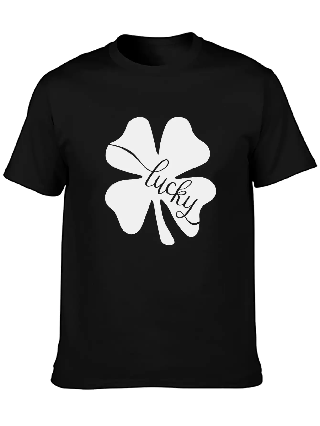 Lucky With Flowers Leaf Love Stylish Everyday T-Shirt – Unisex Basic Cotton Tee