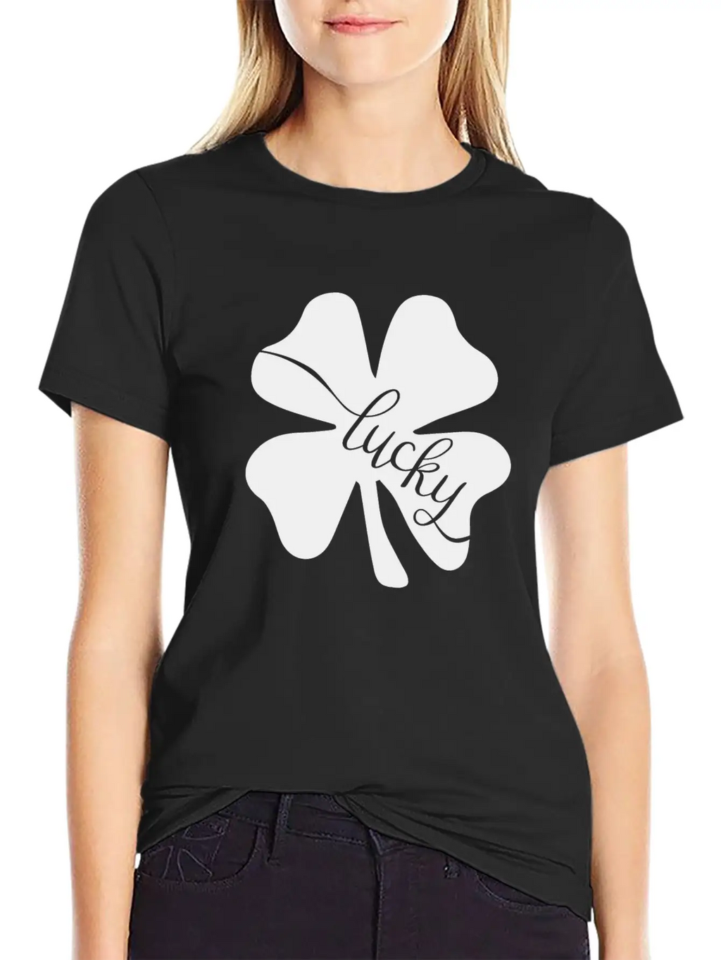 Lucky With Flowers Leaf Love Stylish Everyday T-Shirt – Unisex Basic Cotton Tee