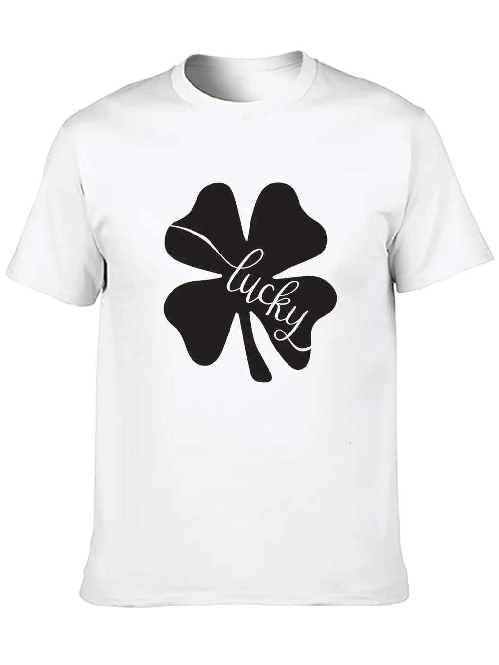 Lucky With Flowers Leaf Love Stylish Everyday T-Shirt – Unisex Basic Cotton Tee