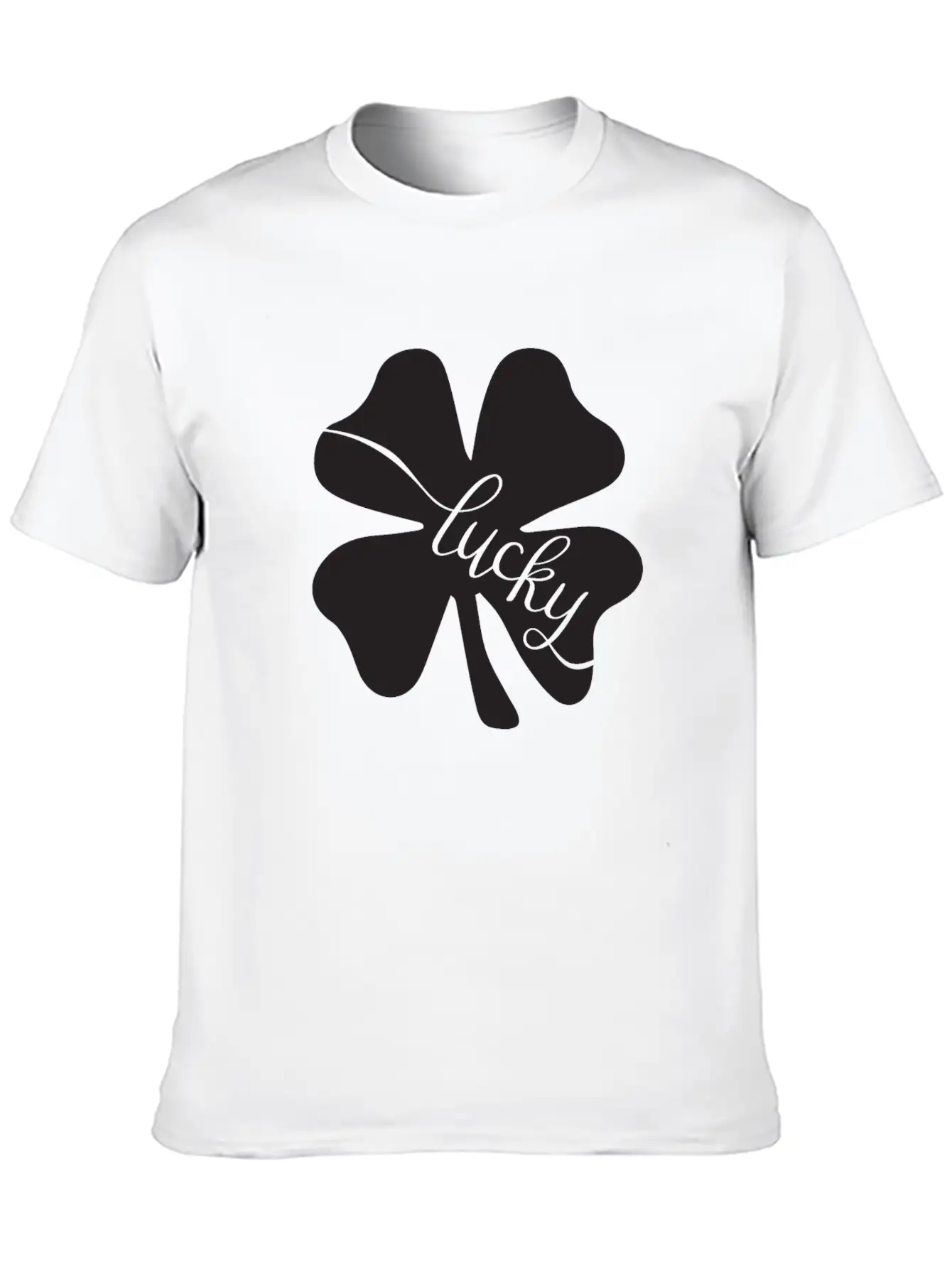 Lucky With Flowers Leaf Love Stylish Everyday T-Shirt – Unisex Basic Cotton Tee