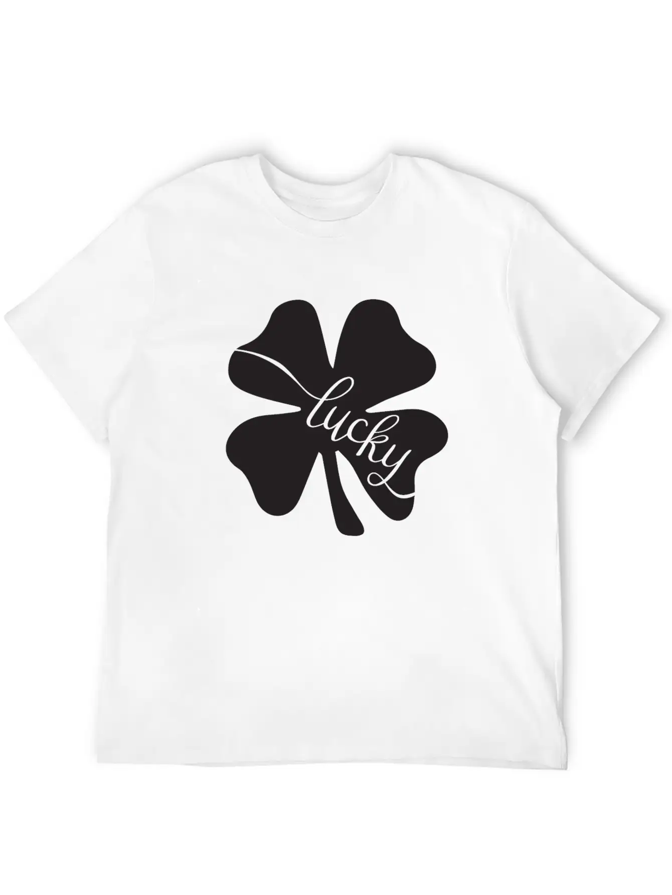 Lucky With Flowers Leaf Love Stylish Everyday T-Shirt – Unisex Basic Cotton Tee