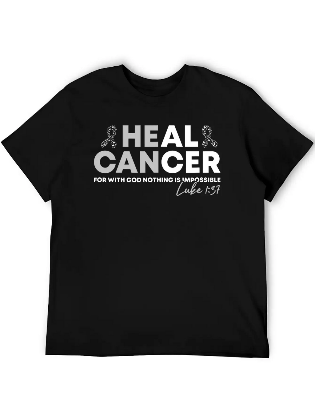 Lung Cancer Heal Cancer Luke Christian Bible Verse Unisex Short Sleeve Soft Cotton T-Shirt – Casual Everyday Wear