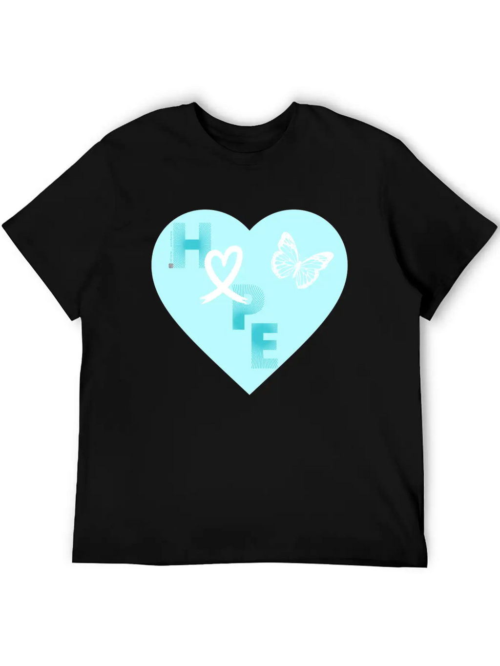 Lung Cancer Hope & Butterfly Blue/White Classic Fit Graphic Tee For Daily Comfort – Unisex Cotton Shirt