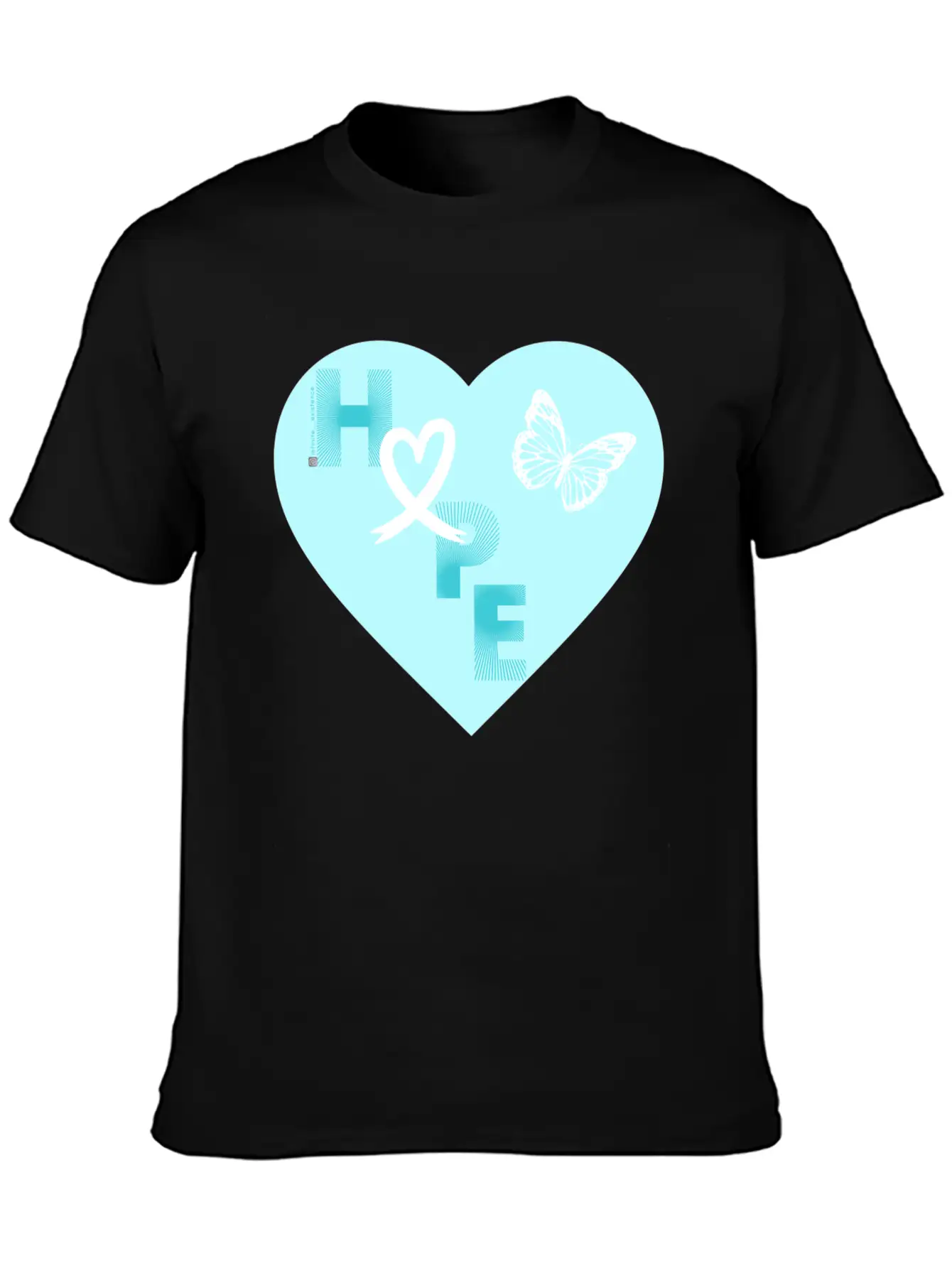 Lung Cancer Hope & Butterfly Blue/White Classic Fit Graphic Tee For Daily Comfort – Unisex Cotton Shirt