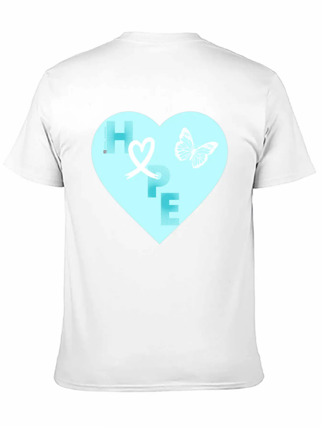 Lung Cancer Hope & Butterfly Blue/White Classic Fit Graphic Tee For Daily Comfort – Unisex Cotton Shirt