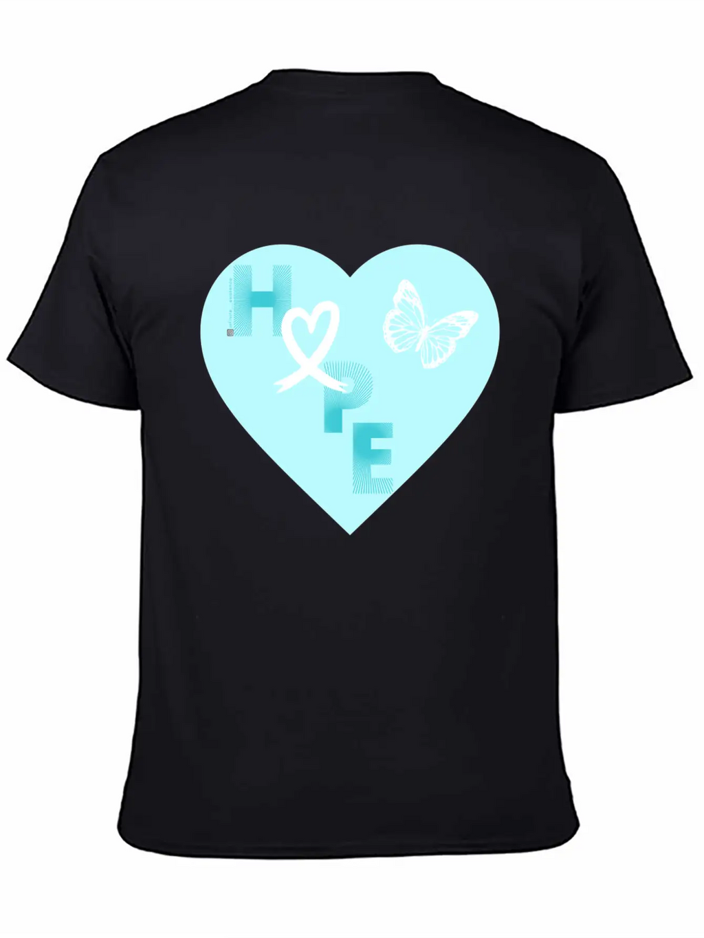 Lung Cancer Hope & Butterfly Blue/White Classic Fit Graphic Tee For Daily Comfort – Unisex Cotton Shirt